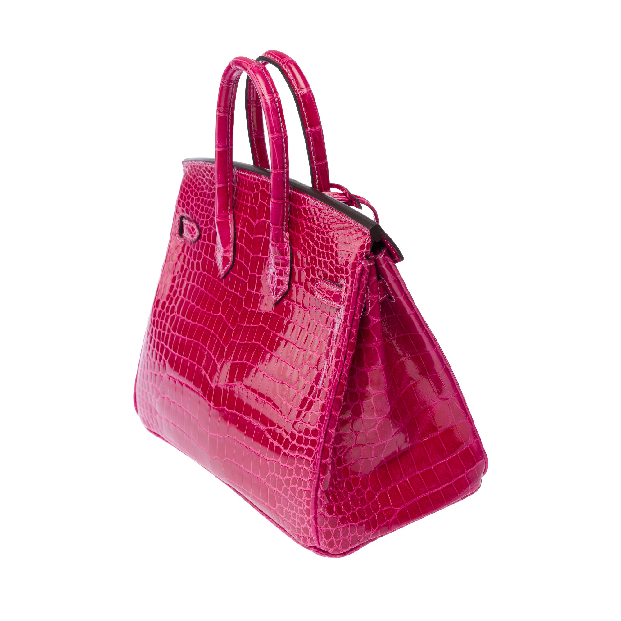 Sac HERMES Birkin 25 en Cuirs exotiques Rose - 103600