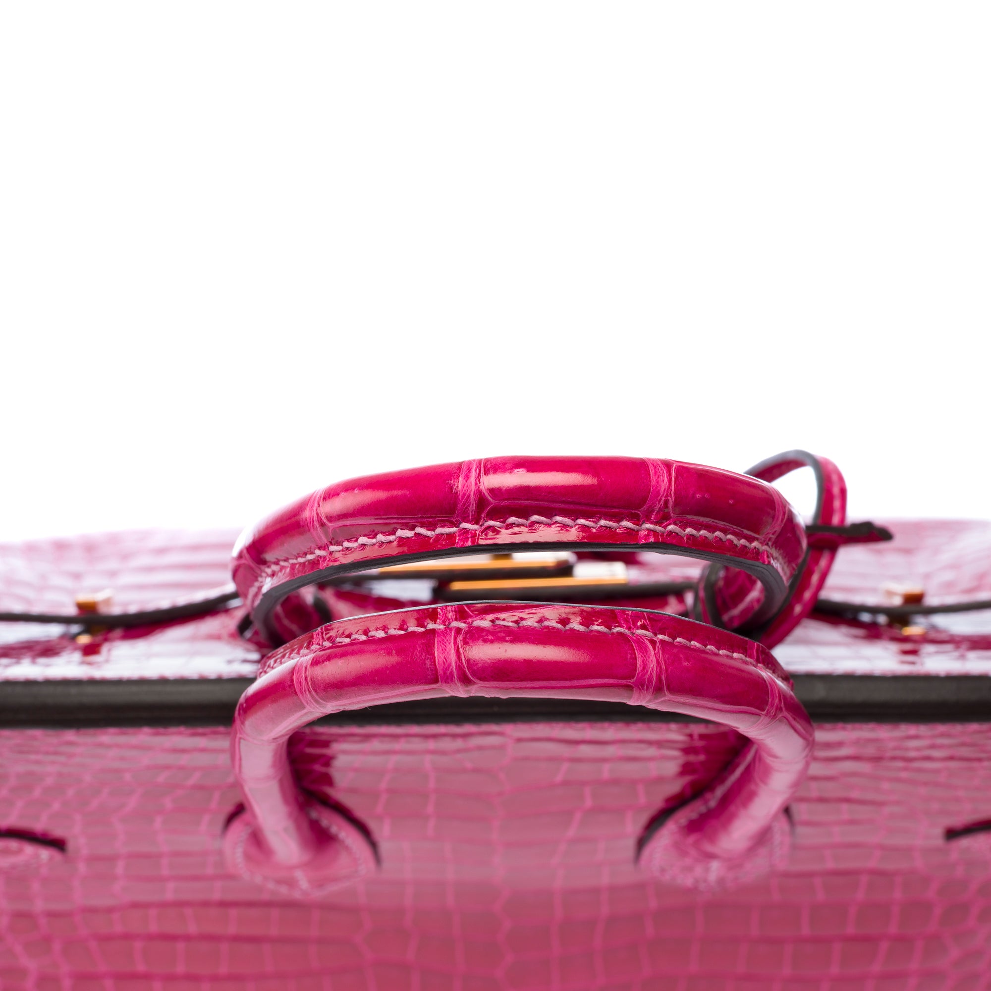 Sac HERMES Birkin 25 en Cuirs exotiques Rose - 103600