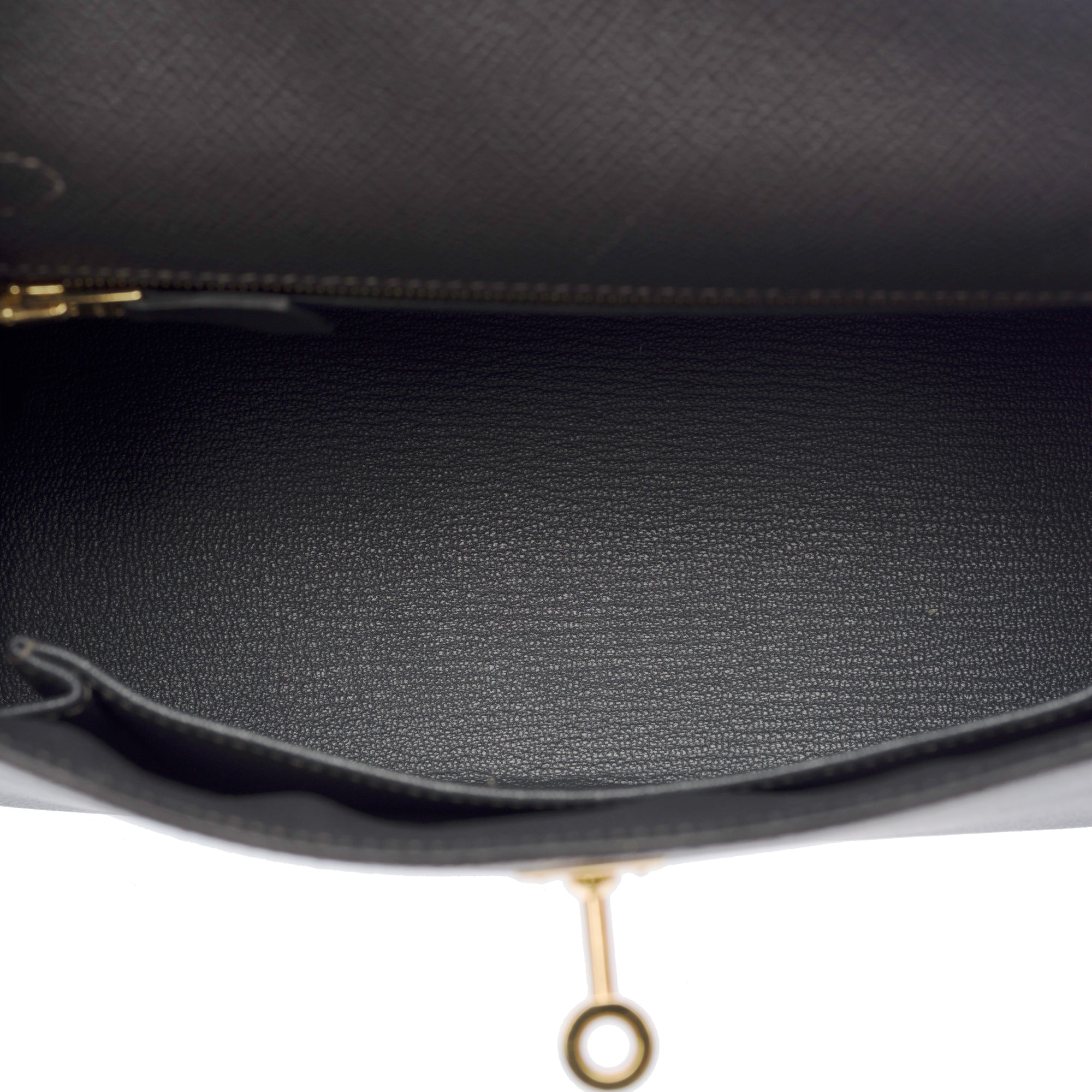 Sac HERMES Kelly 25 en Cuir Gris - 103628