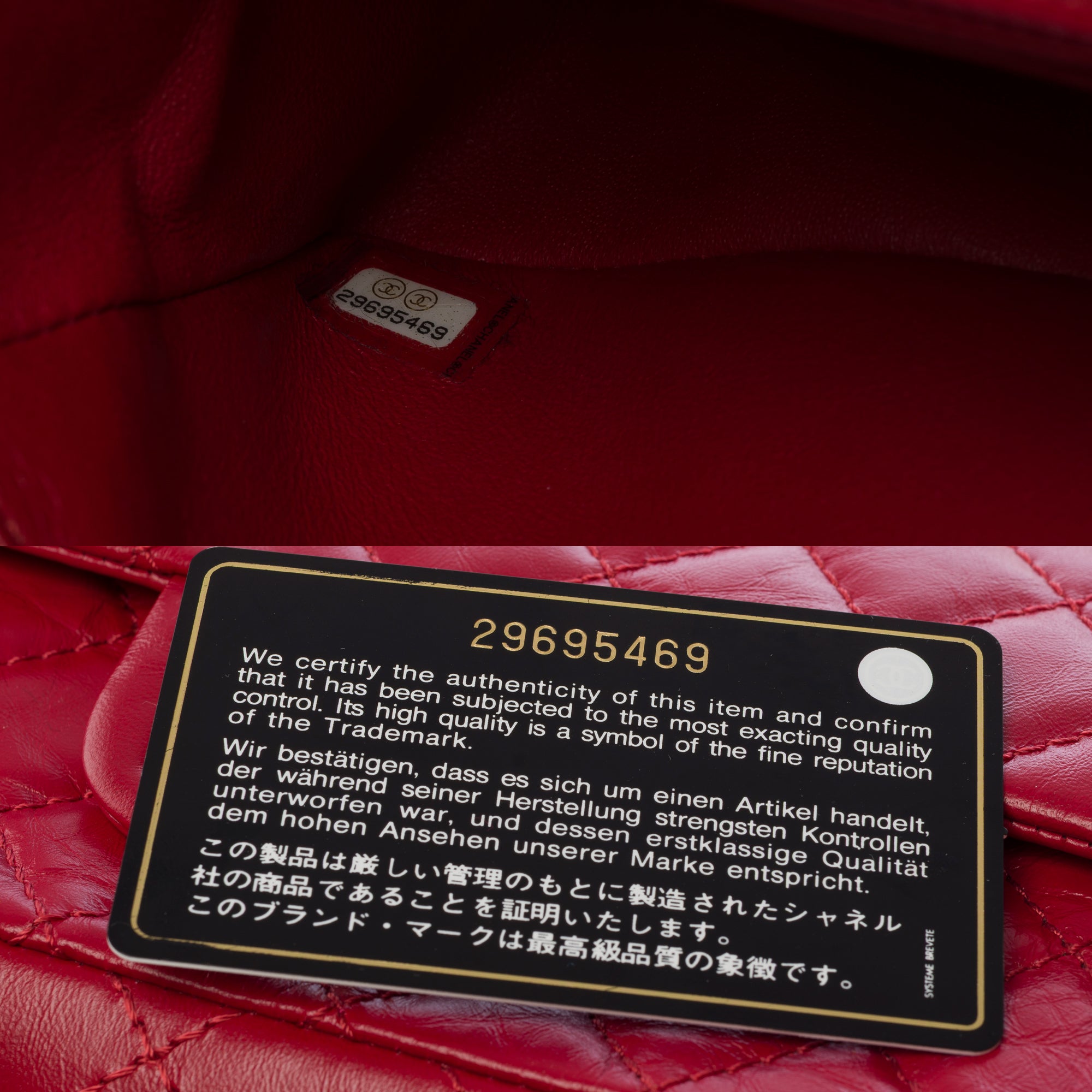 Sac CHANEL 2.55 en Cuir Rouge - 103635
