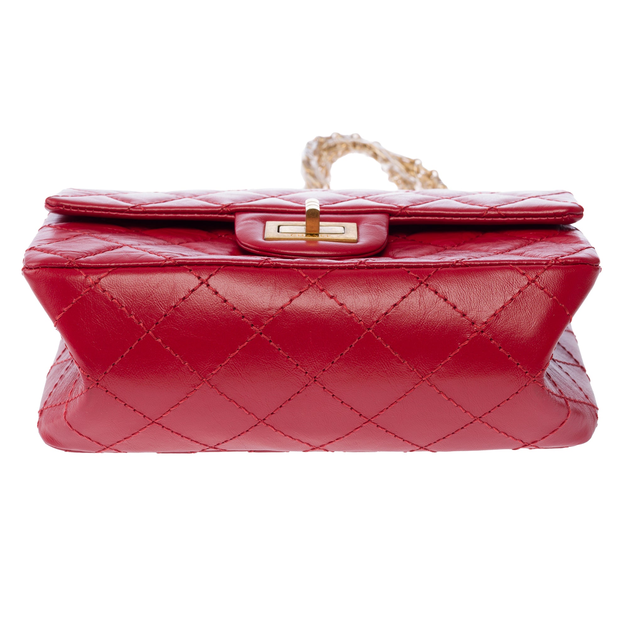 Sac CHANEL 2.55 en Cuir Rouge - 103635