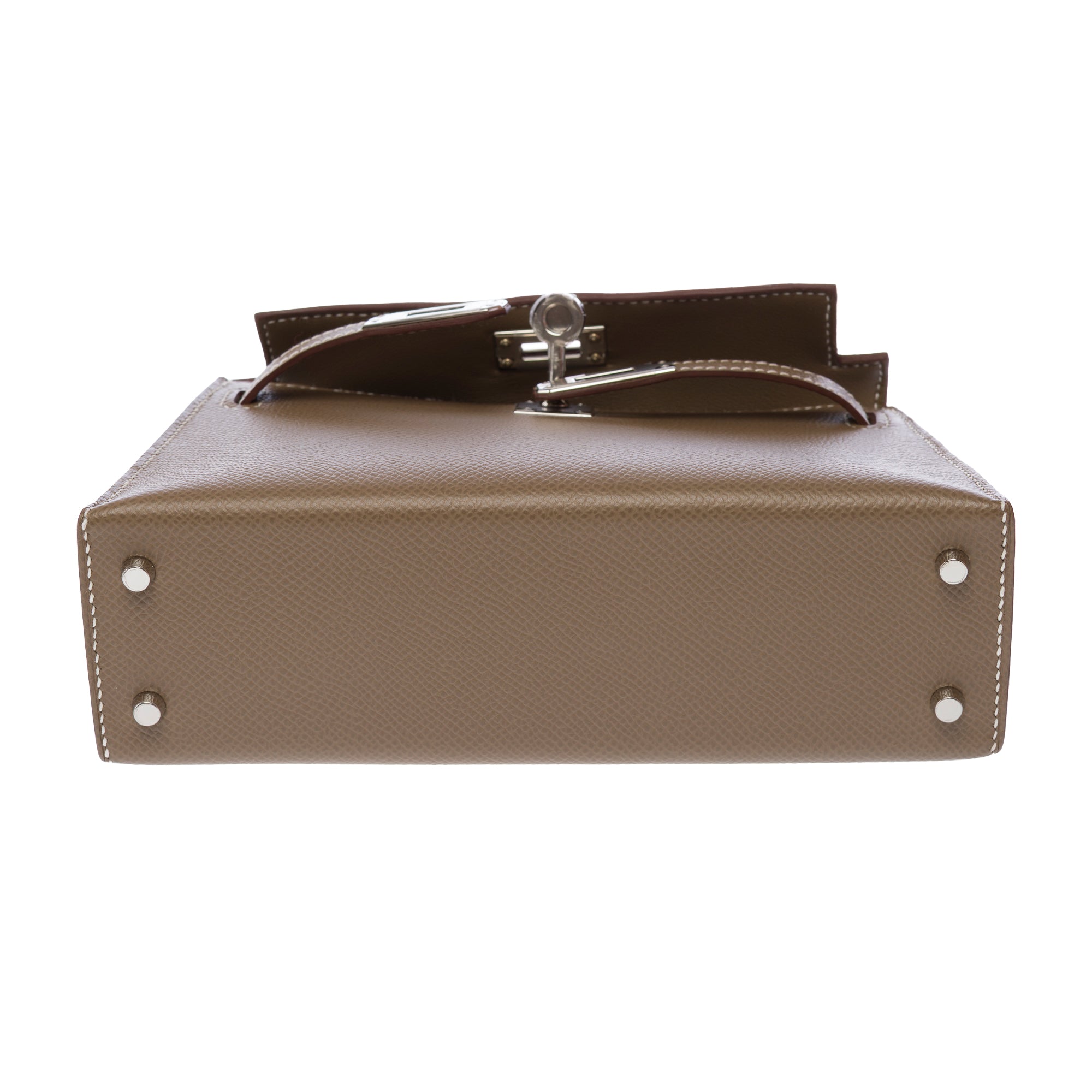 Sac HERMES Kelly Mini en Cuir Étoupe - 103650