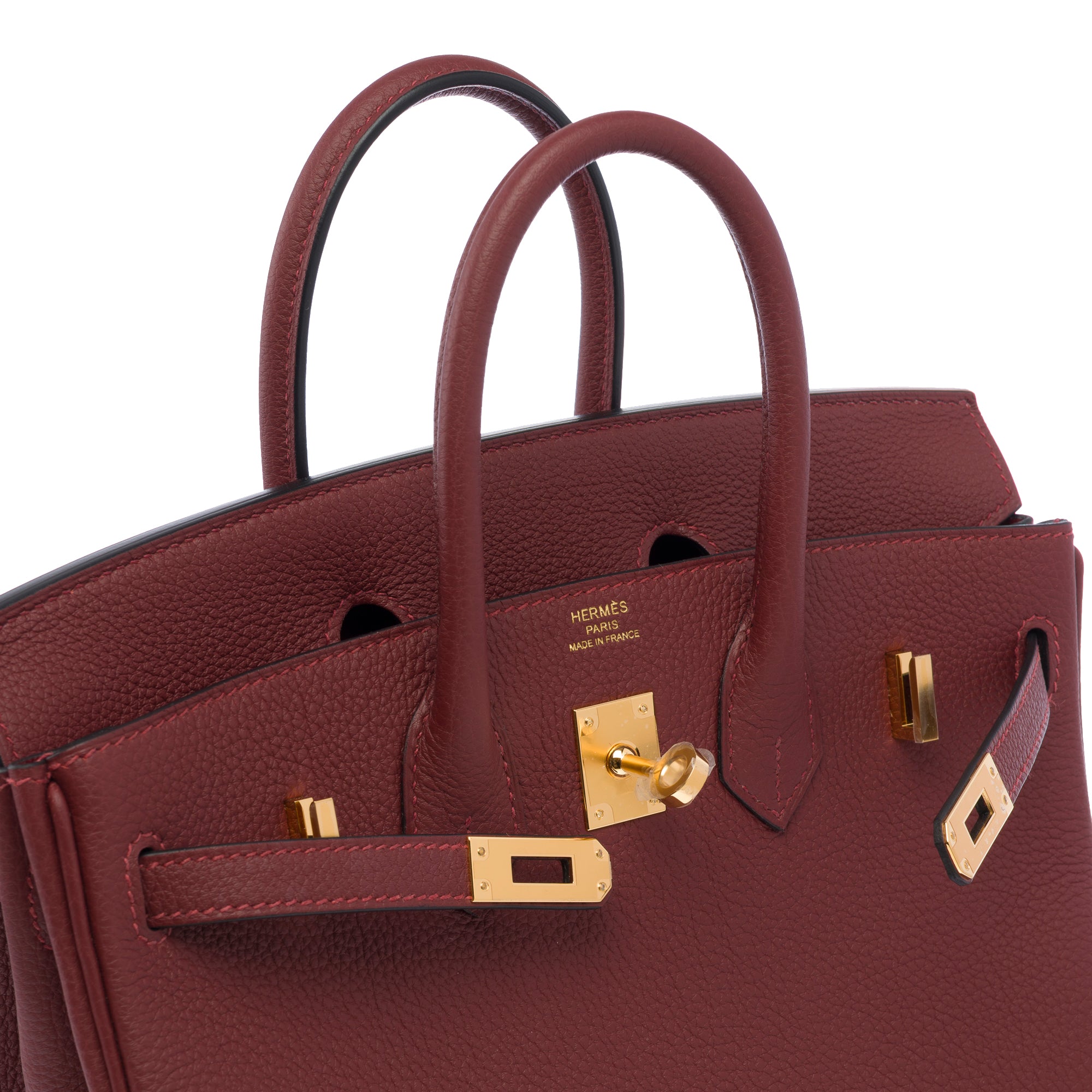 Sac HERMES Birkin 25 en Cuir Rouge - 103651