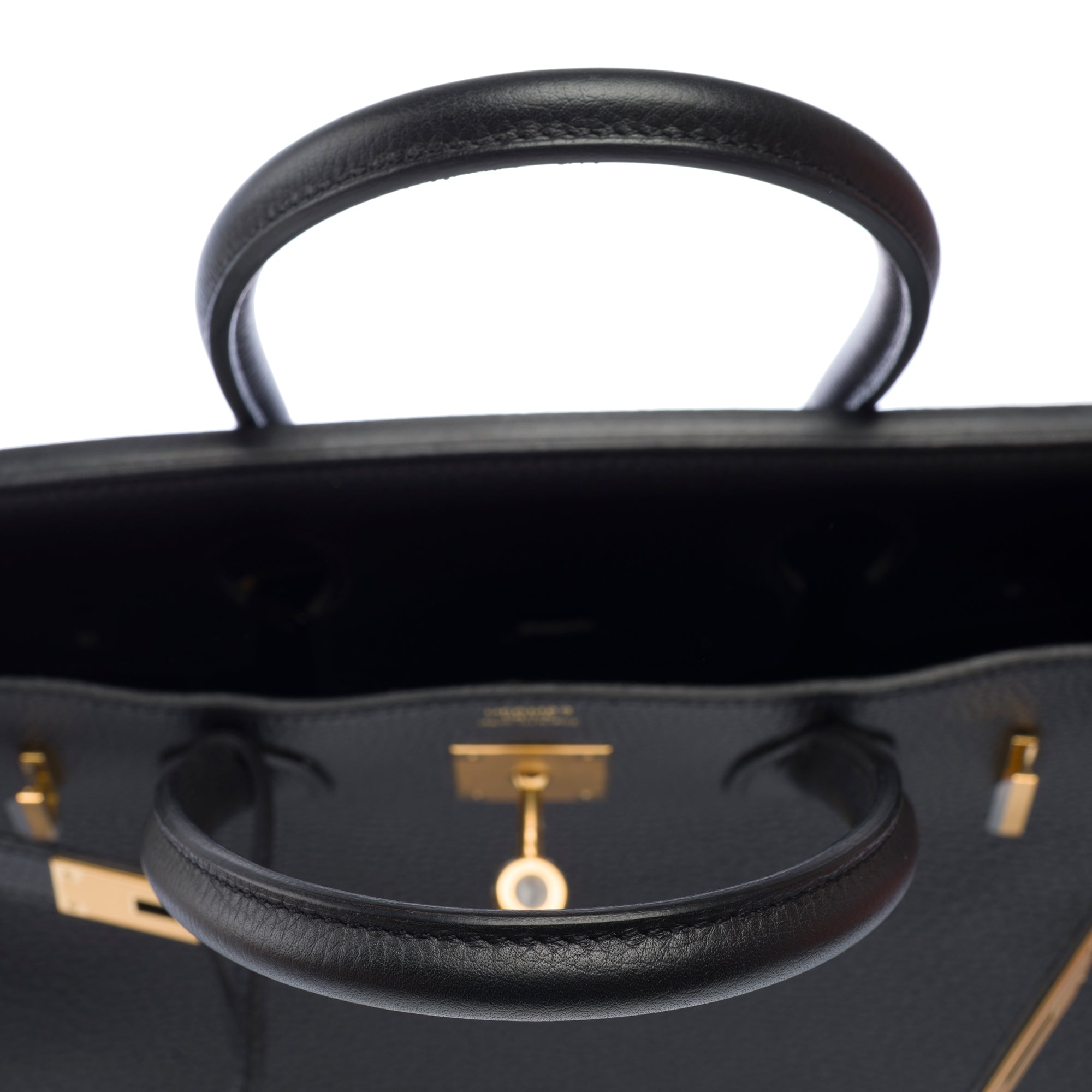 Sac HERMES Birkin 30 en Cuir Noir - 103654