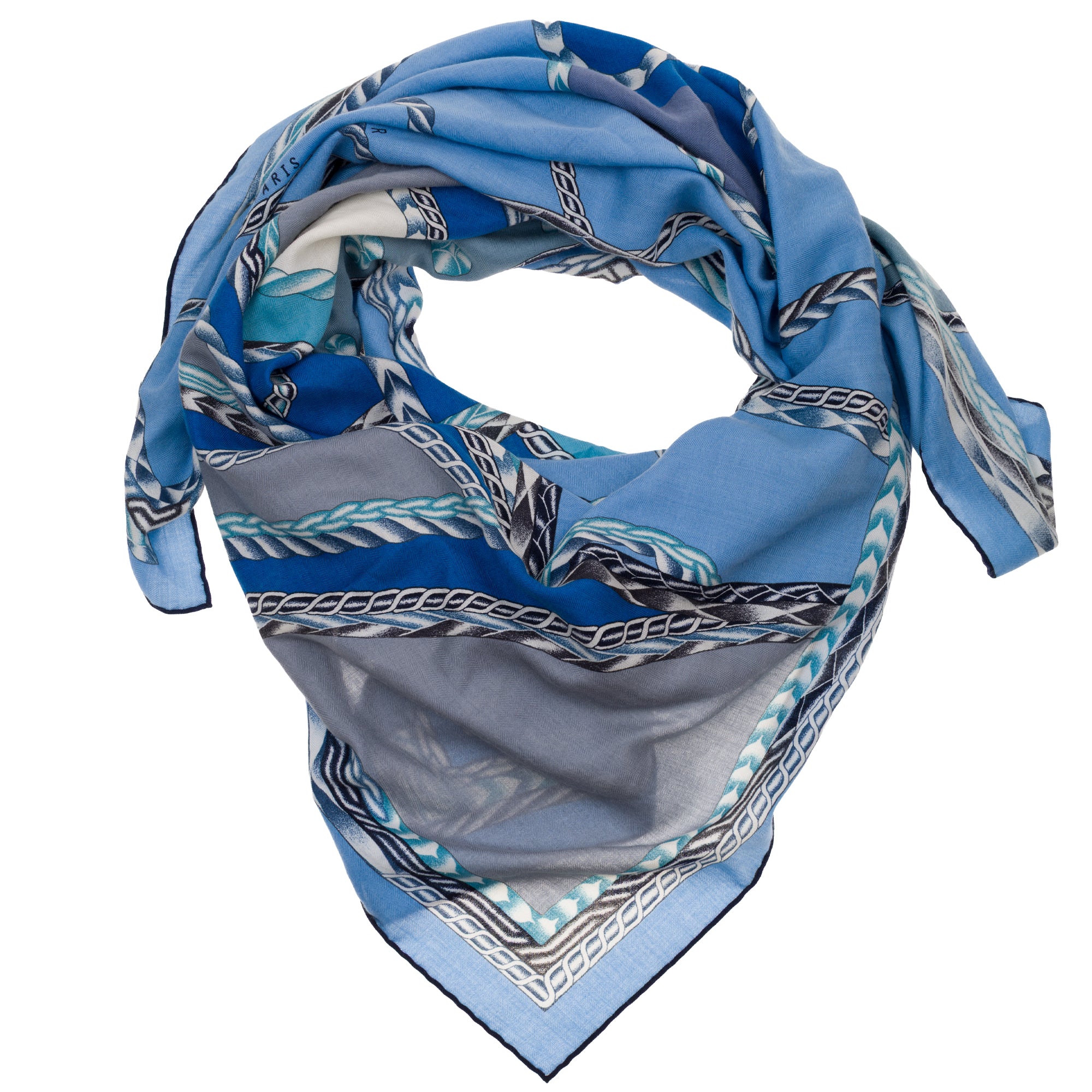 Accessoire HERMES Chale 140 en Cachemire Bleu - 103606