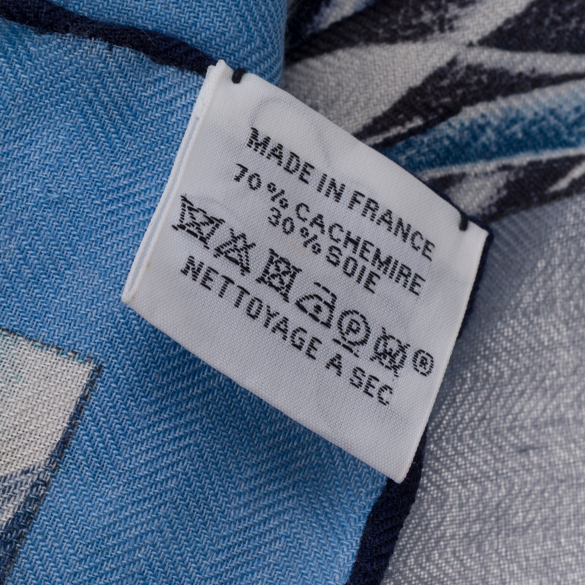 Accessoire HERMES Chale 140 en Cachemire Bleu - 103606