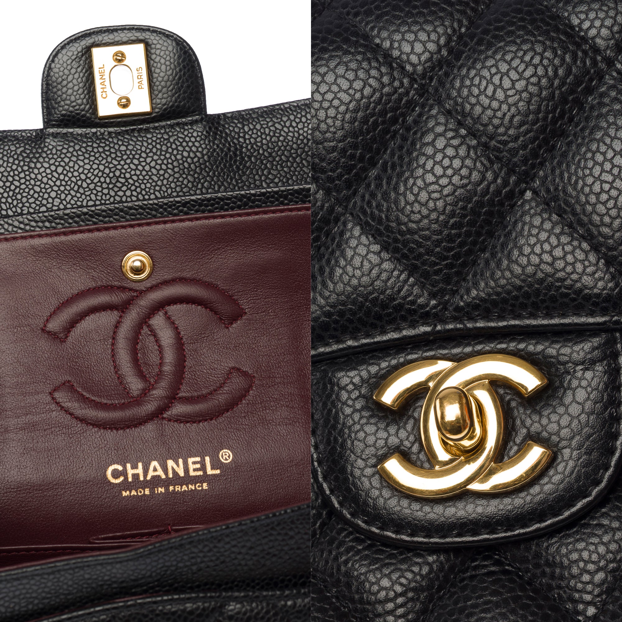 Sac CHANEL Timeless/Classique en Cuir Noir - 103633