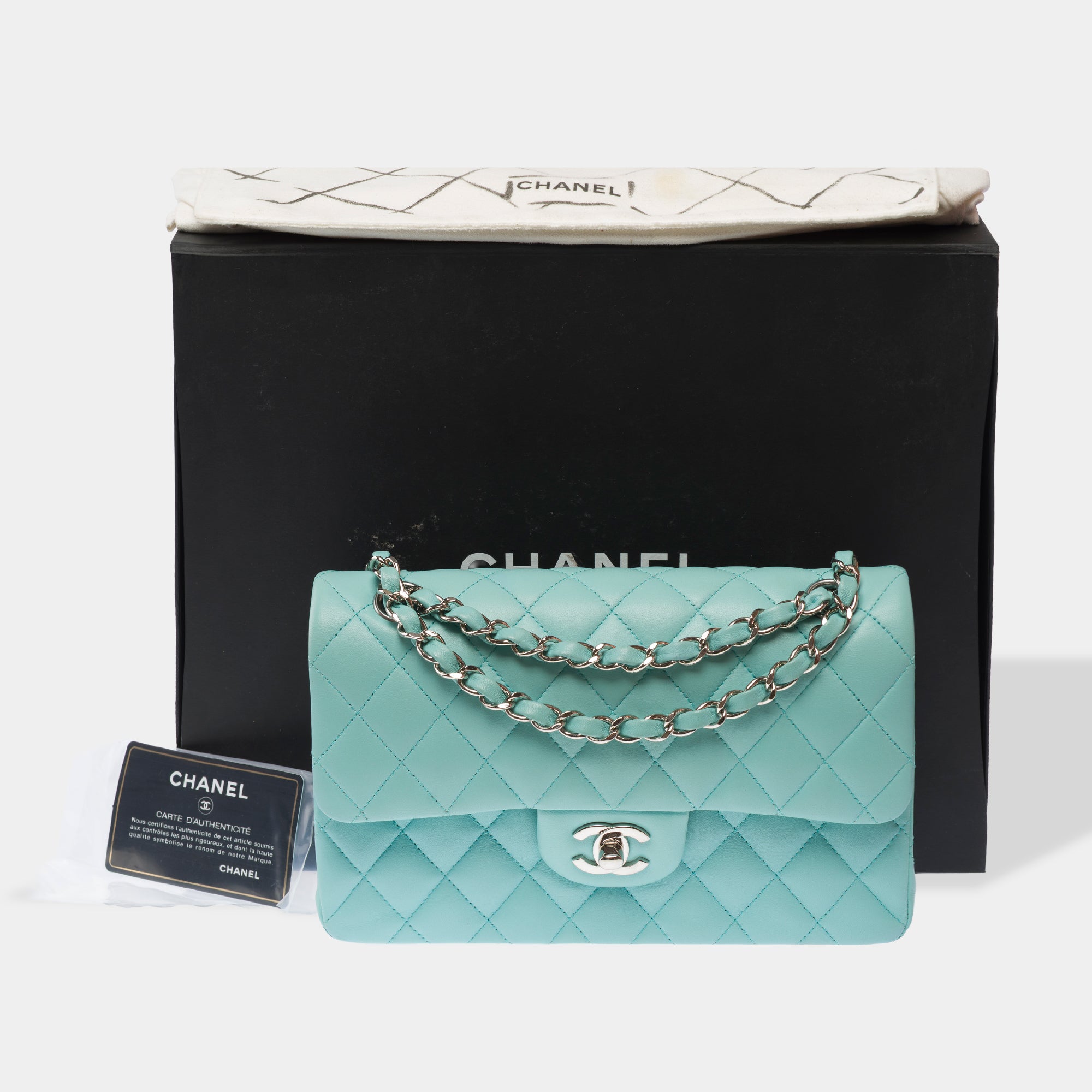 Sac CHANEL Timeless/Classique en Cuir Bleu - 103636