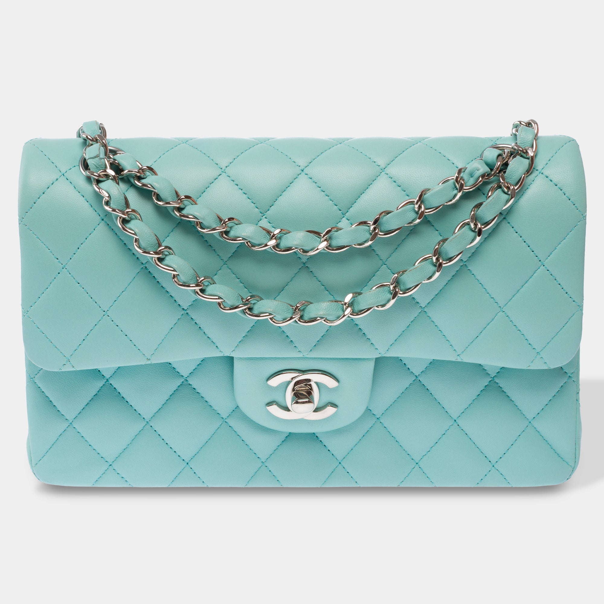 Sac CHANEL Timeless/Classique en Cuir Bleu - 103636