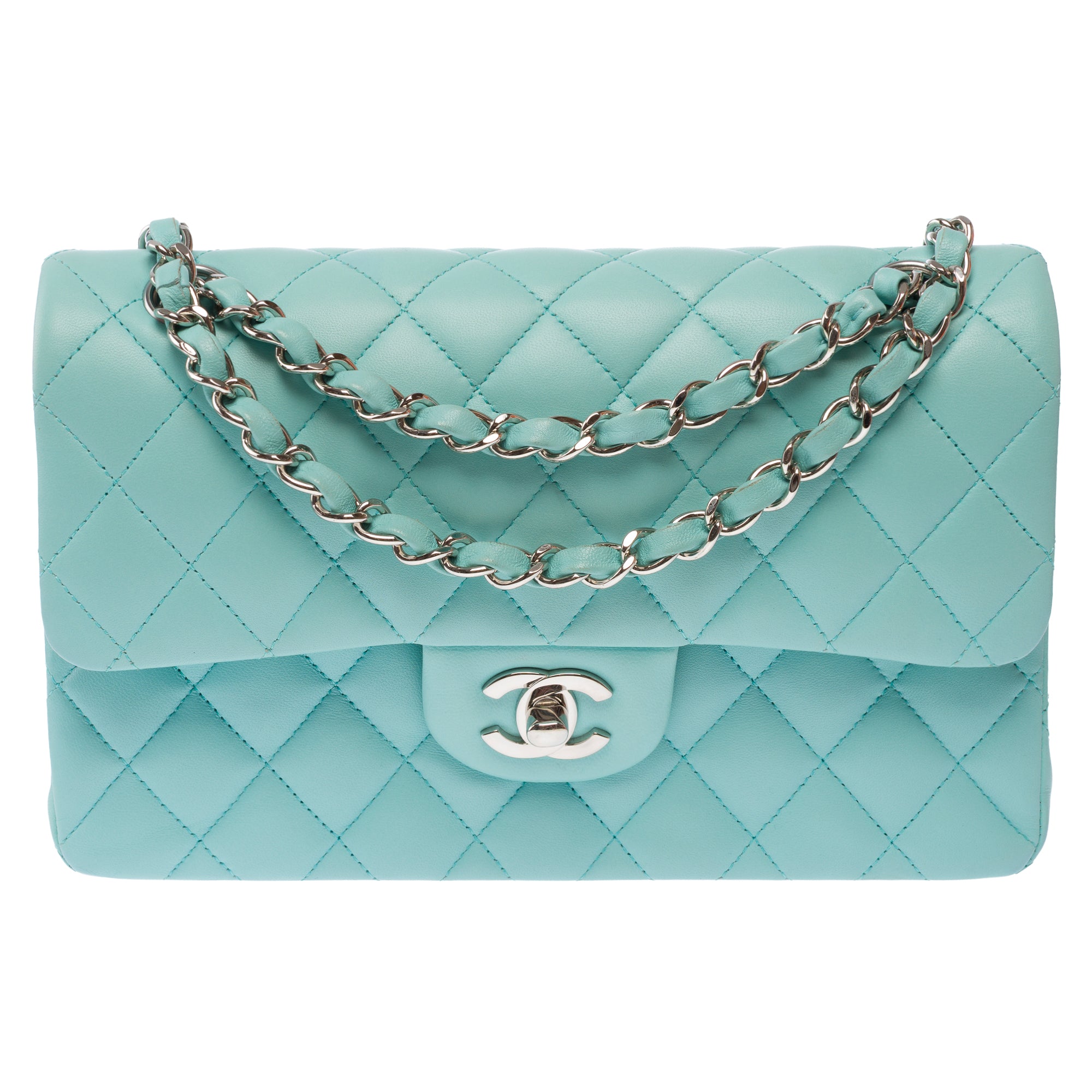 Sac CHANEL Timeless/Classique en Cuir Bleu - 103636
