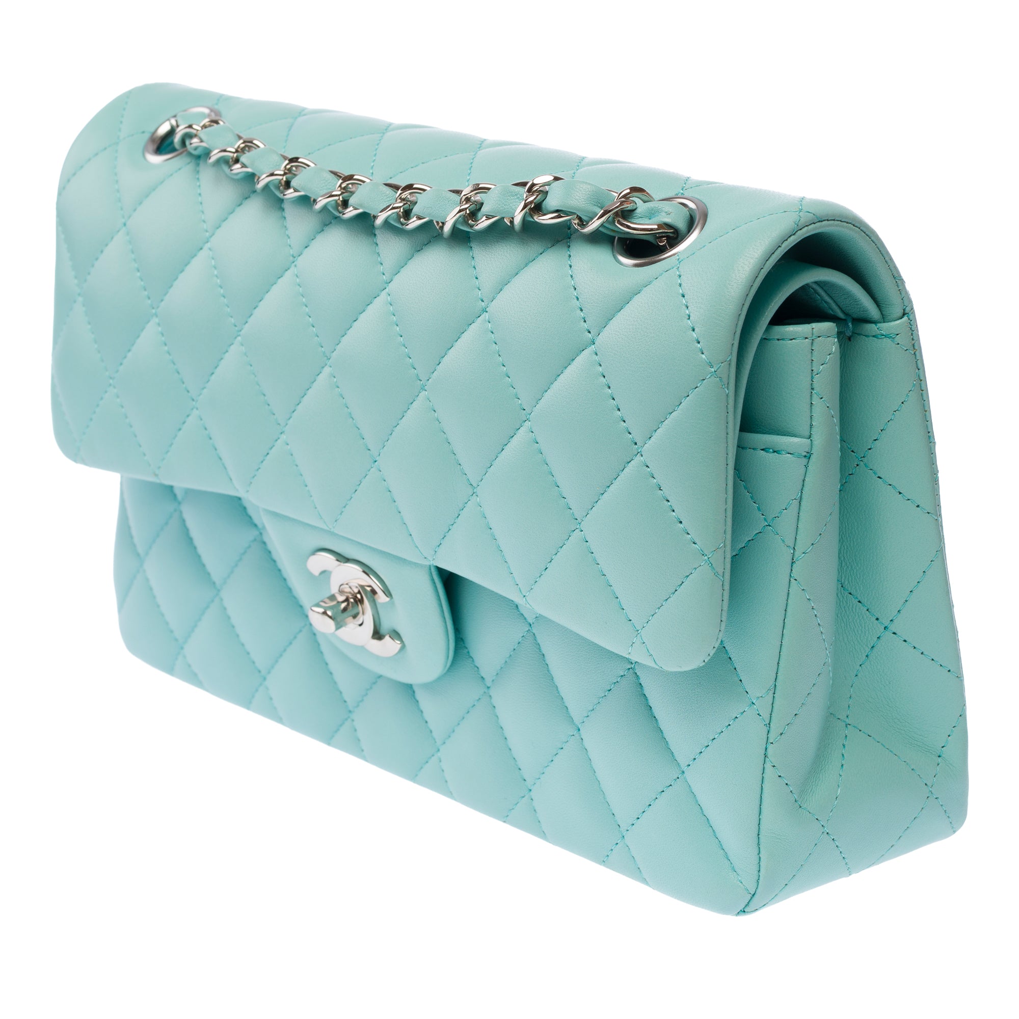 Sac CHANEL Timeless/Classique en Cuir Bleu - 103636