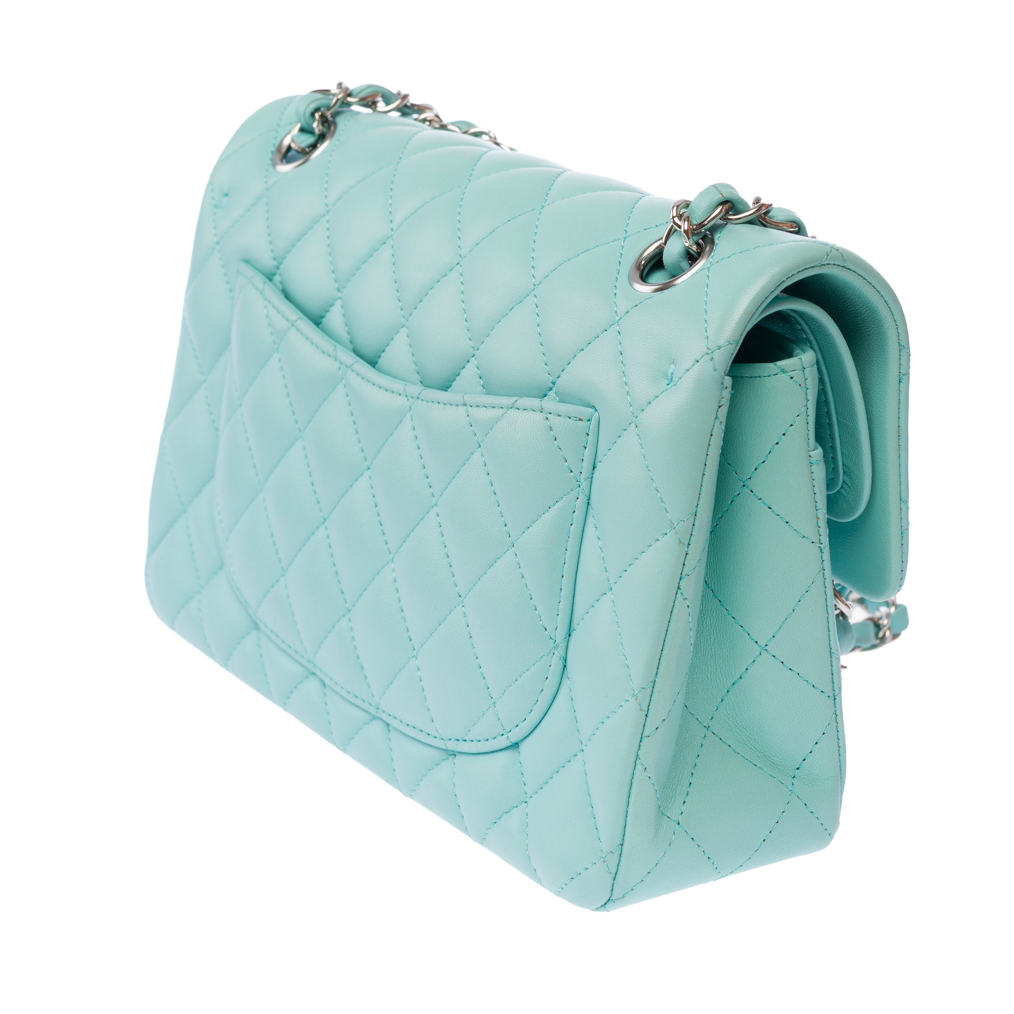 Sac CHANEL Timeless/Classique en Cuir Bleu - 103636