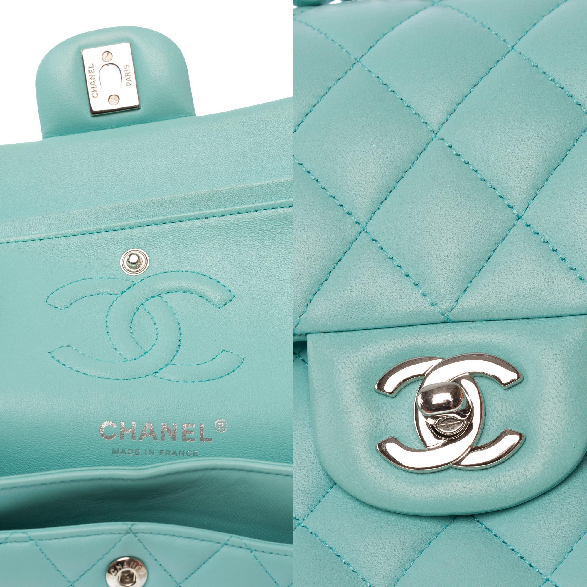 Sac CHANEL Timeless/Classique en Cuir Bleu - 103636