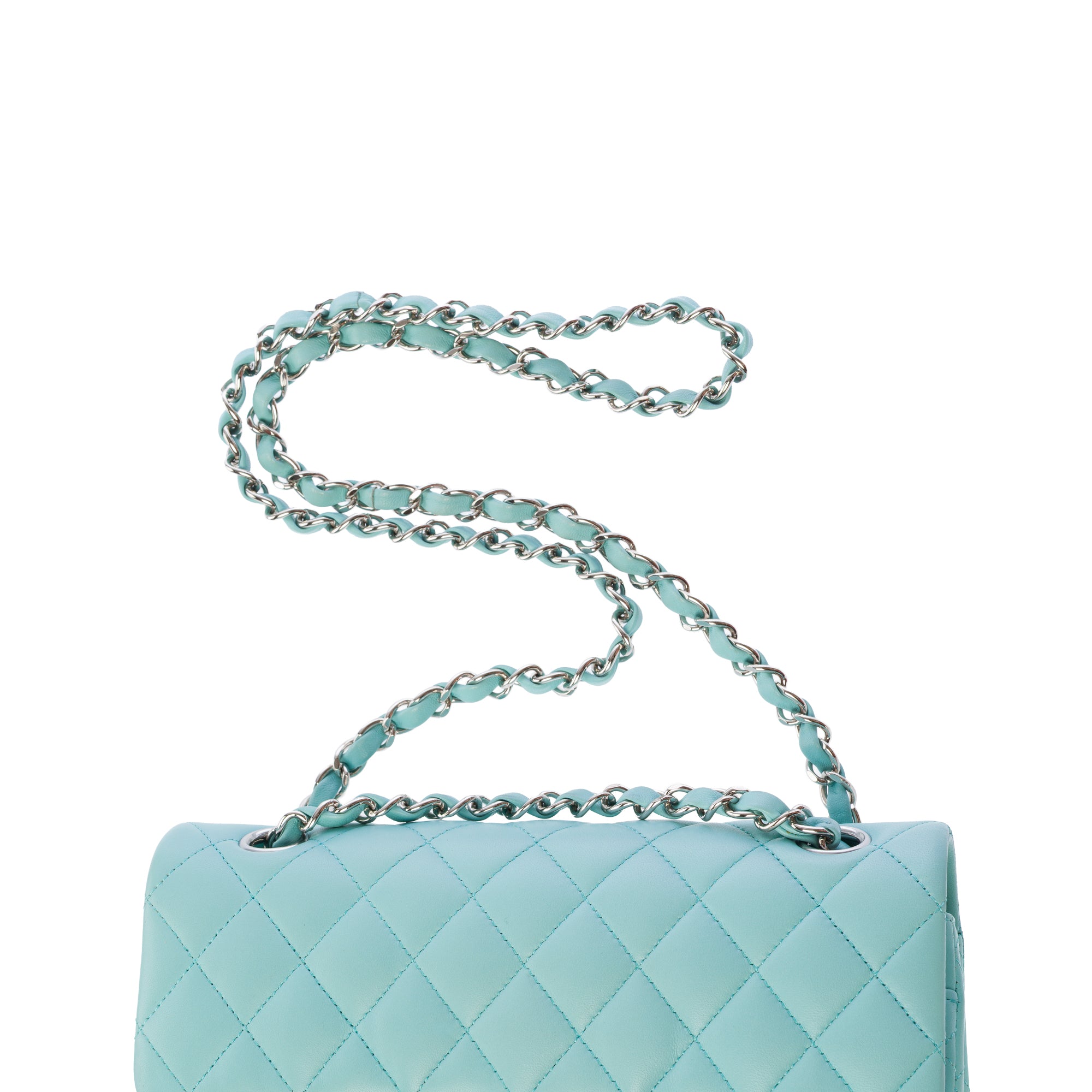 Sac CHANEL Timeless/Classique en Cuir Bleu - 103636