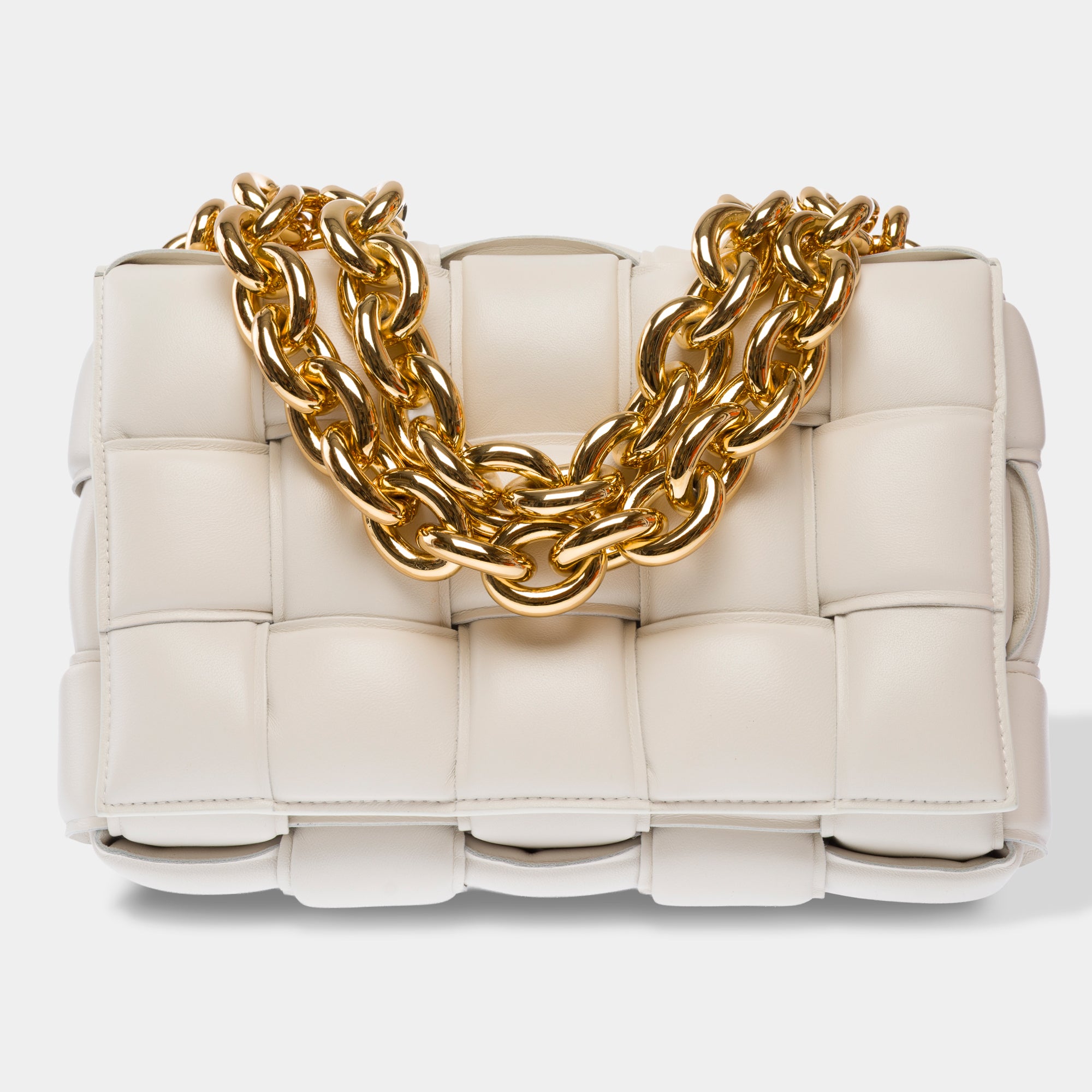 Sac BOTTEGA VENETA Cassette en Cuir Blanc - 103639