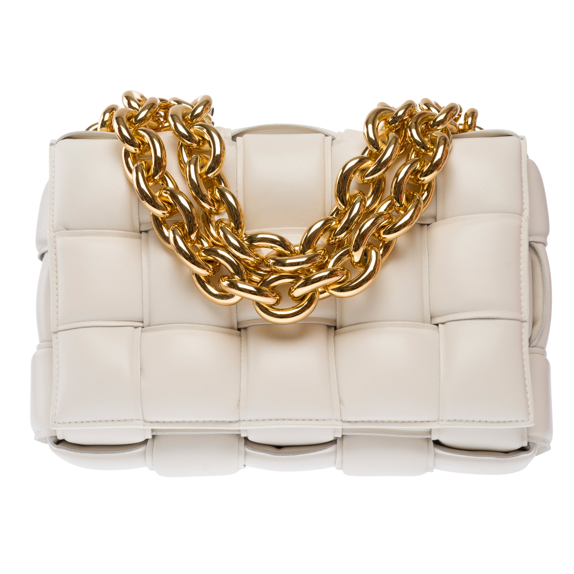 Sac BOTTEGA VENETA Cassette en Cuir Blanc - 103639