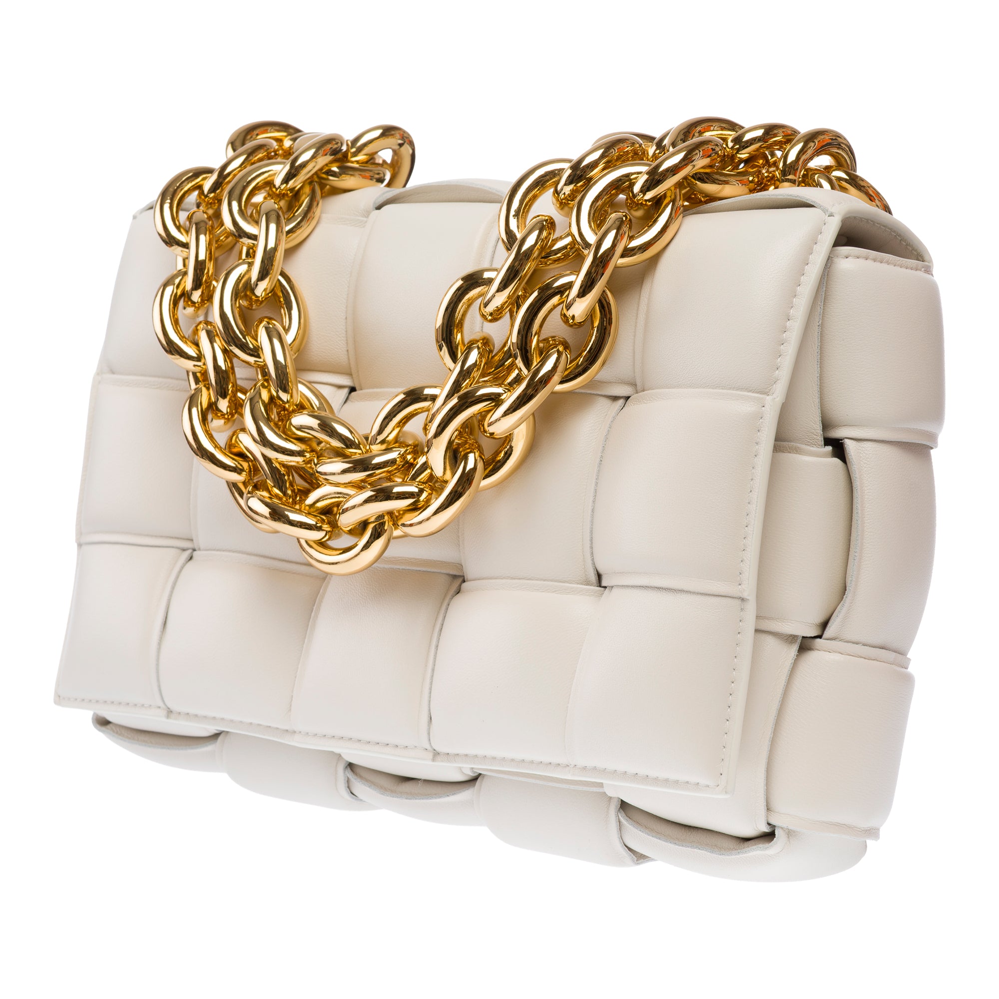 Sac BOTTEGA VENETA Cassette en Cuir Blanc - 103639