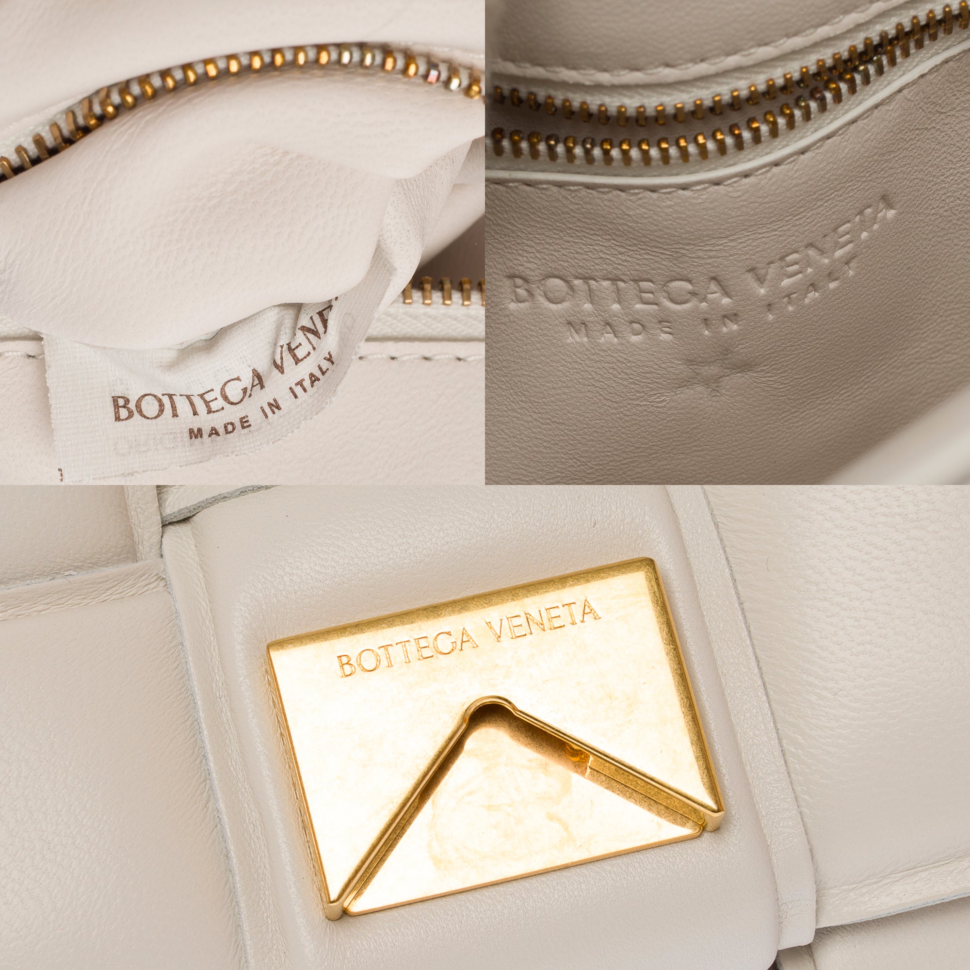 Sac BOTTEGA VENETA Cassette en Cuir Blanc - 103639