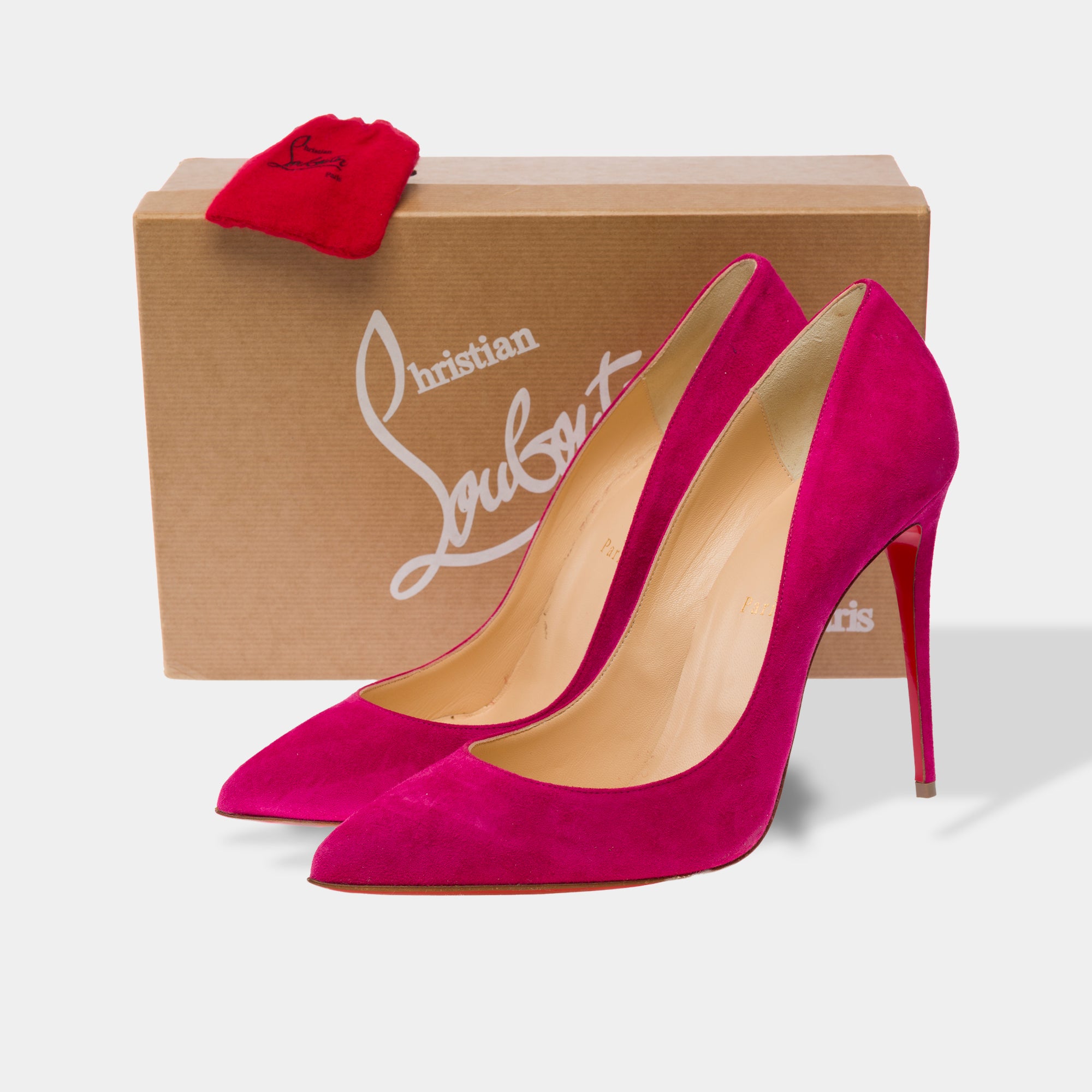 Chaussure CHRISTIAN LOUBOUTIN Pigalle en Suède Rose - 103641
