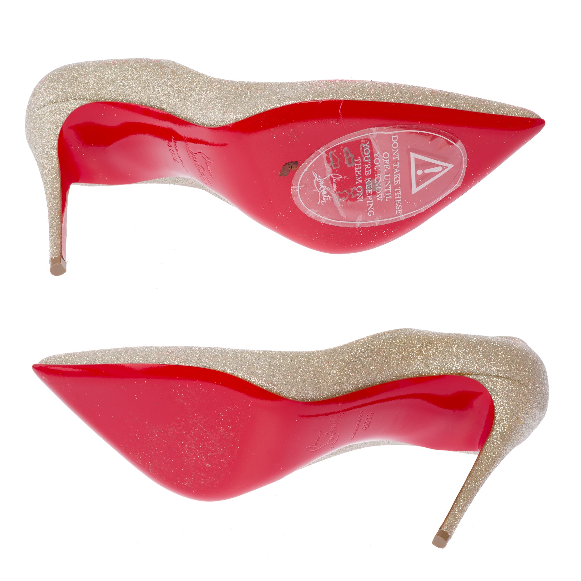 Chaussure CHRISTIAN LOUBOUTIN Pigalle en Cuir Doré - 103642