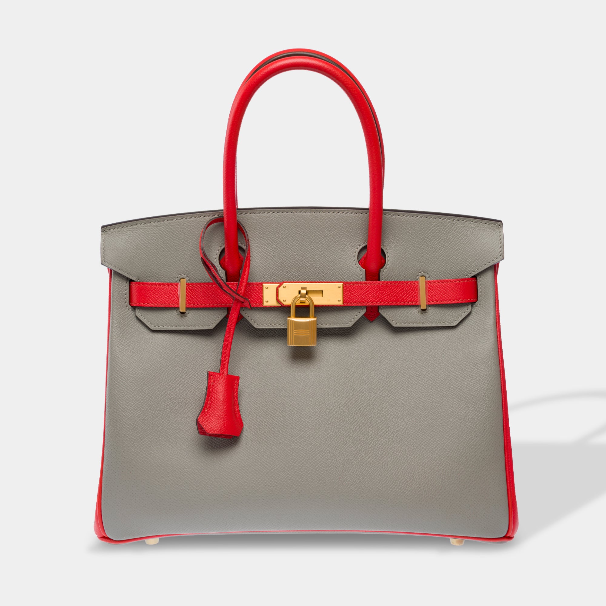 Sac HERMES Birkin 30 en Cuir Gris - 103649