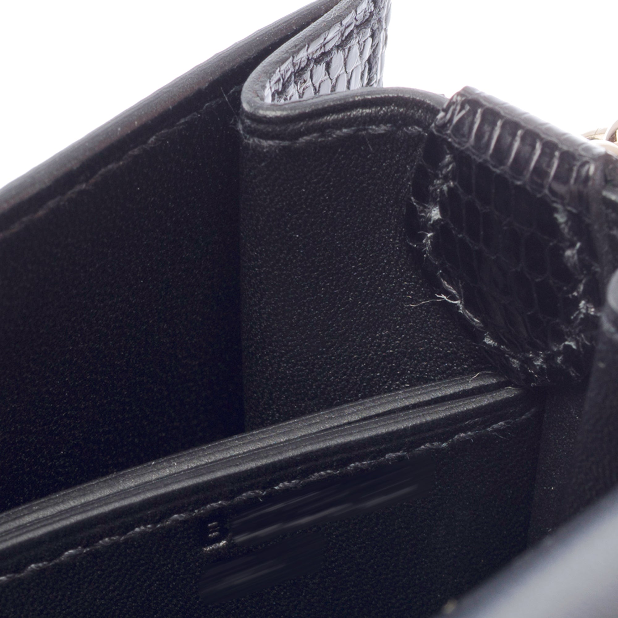 Sac HERMES Roulis en Lèzard Noir - 103657