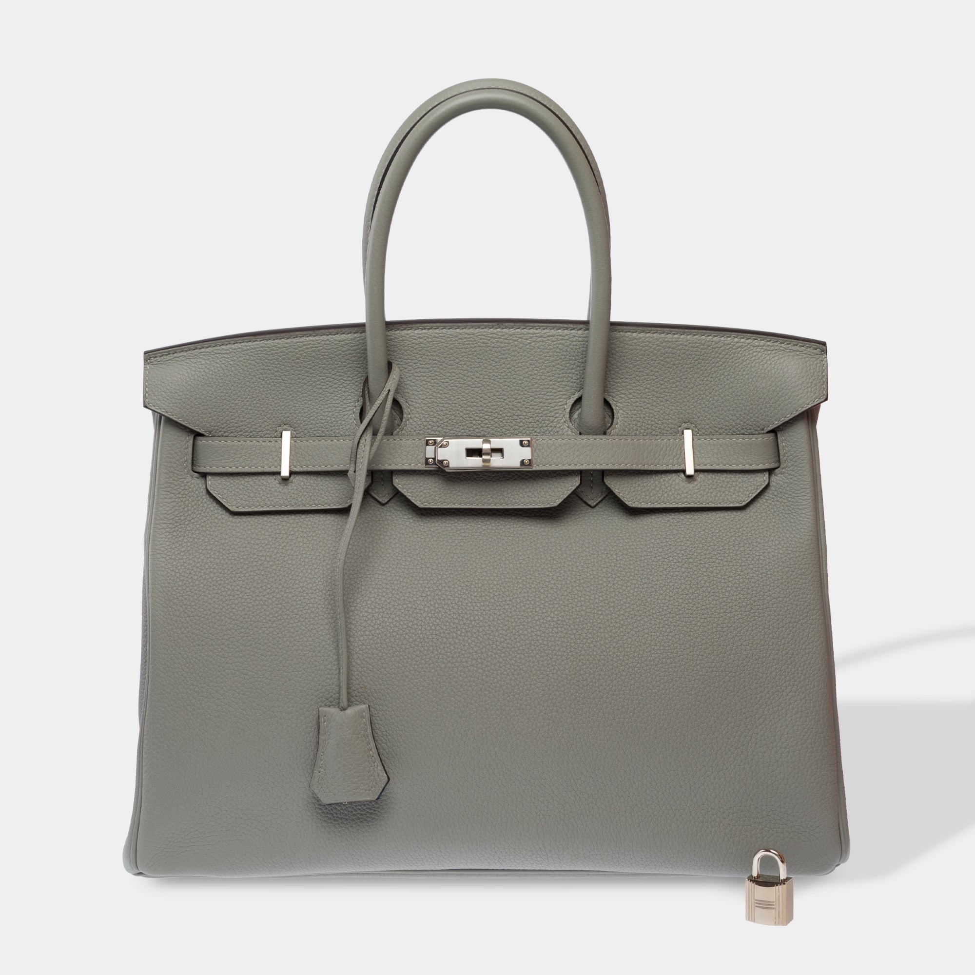 Sac HERMES Birkin 35 en Cuir Gris - 103656