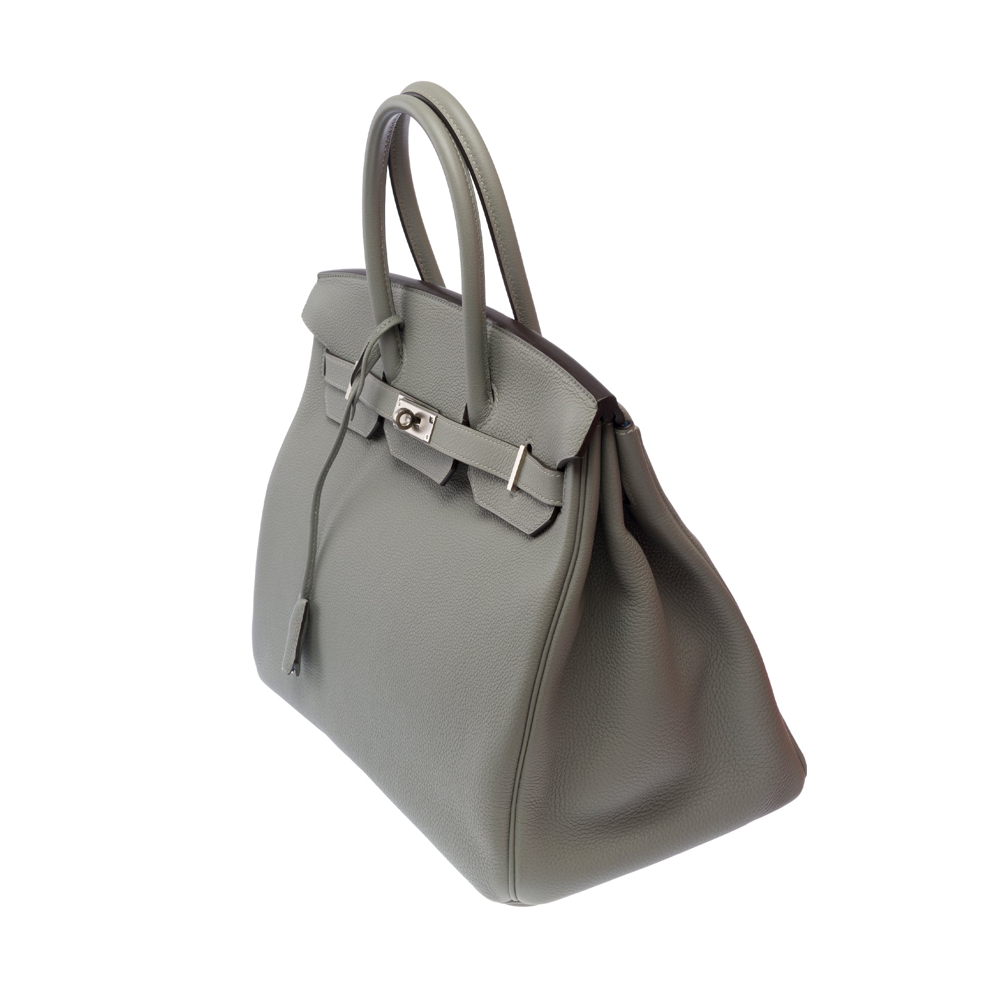 Sac HERMES Birkin 35 en Cuir Gris - 103656