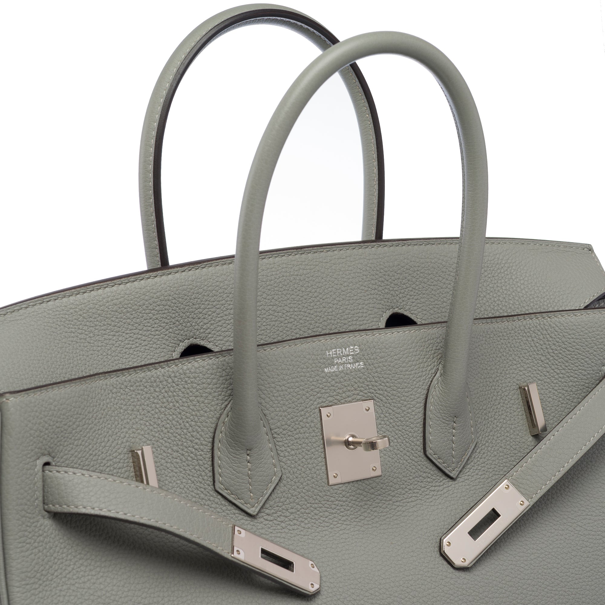 Sac HERMES Birkin 35 en Cuir Gris - 103656
