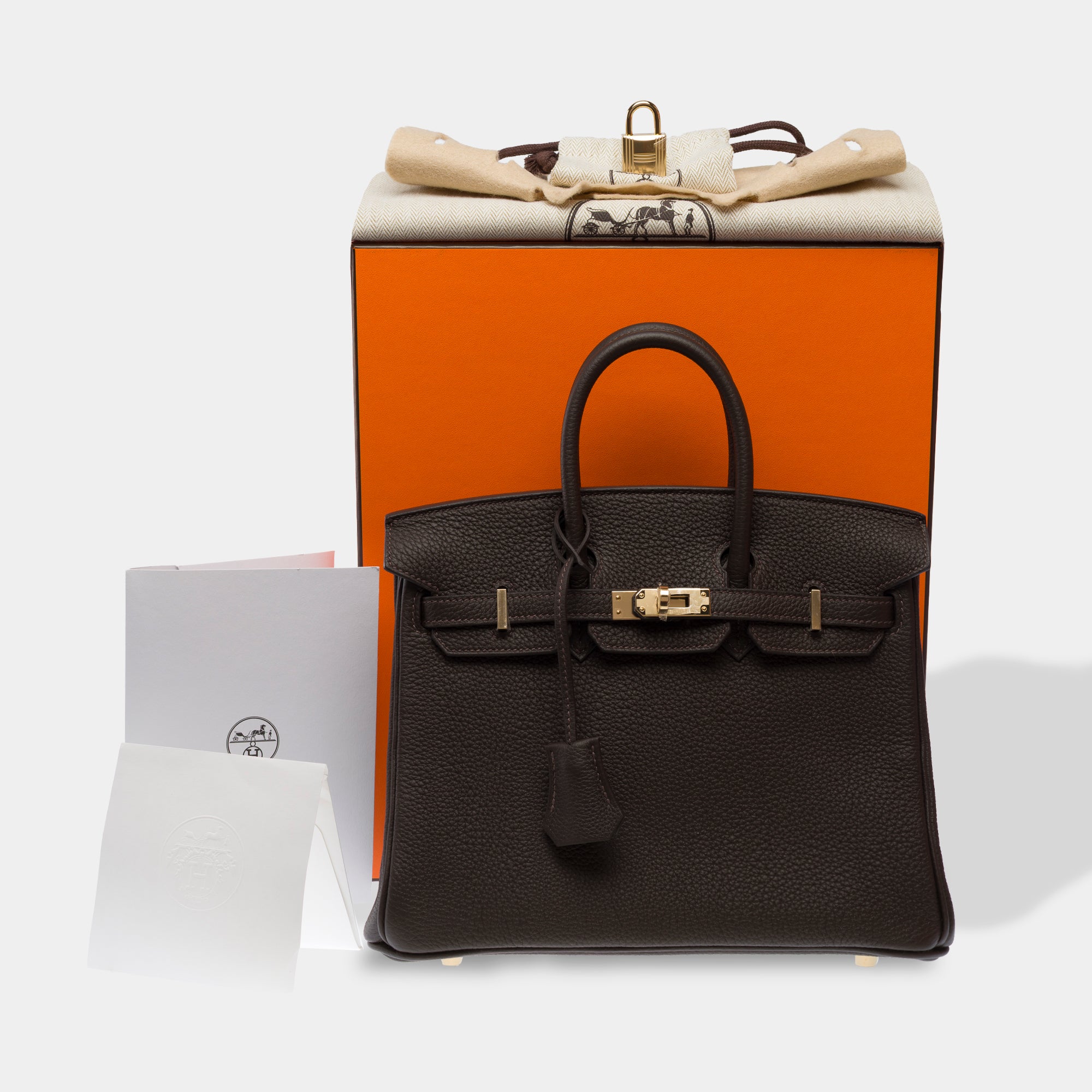 Sac HERMES Birkin 25 en Cuir Marron - 103601