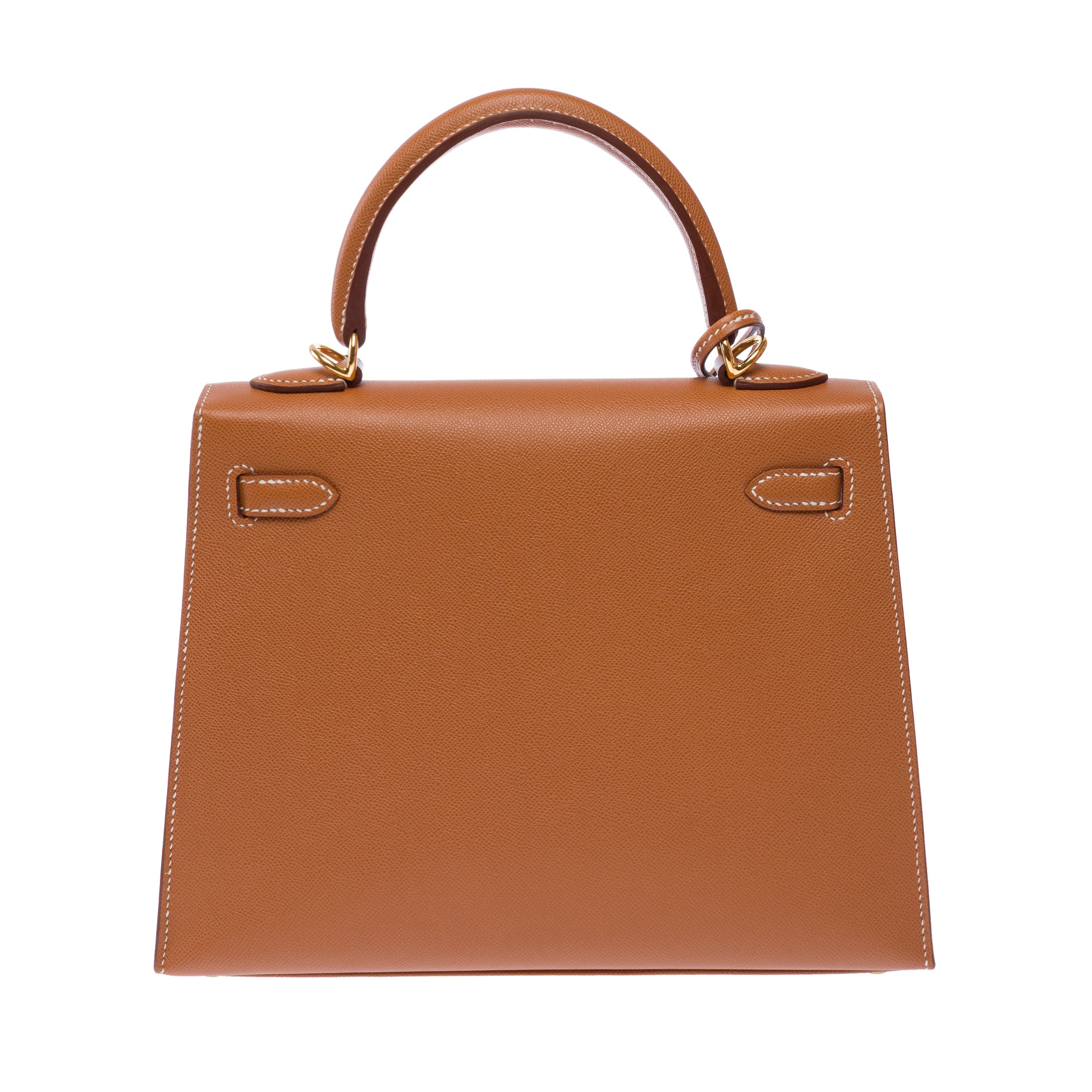 Sac HERMES Kelly 25 en Cuir Doré - 103653