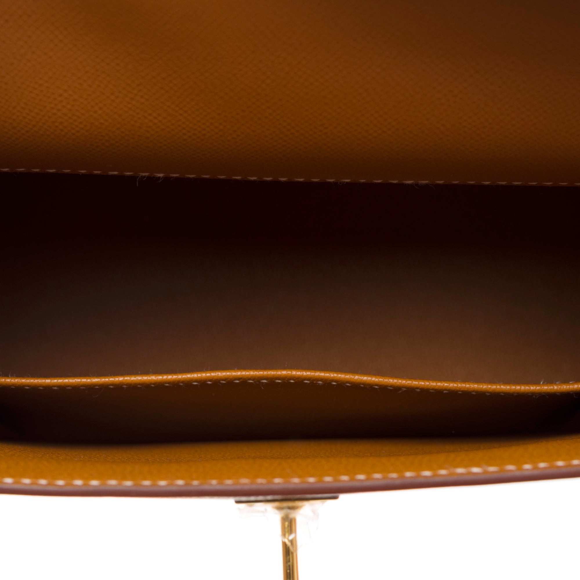 Sac HERMES Kelly 25 en Cuir Doré - 103653