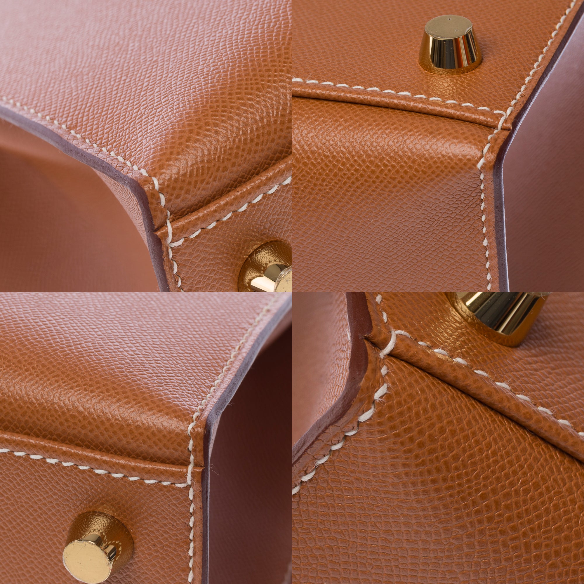 Sac HERMES Kelly 25 en Cuir Doré - 103653
