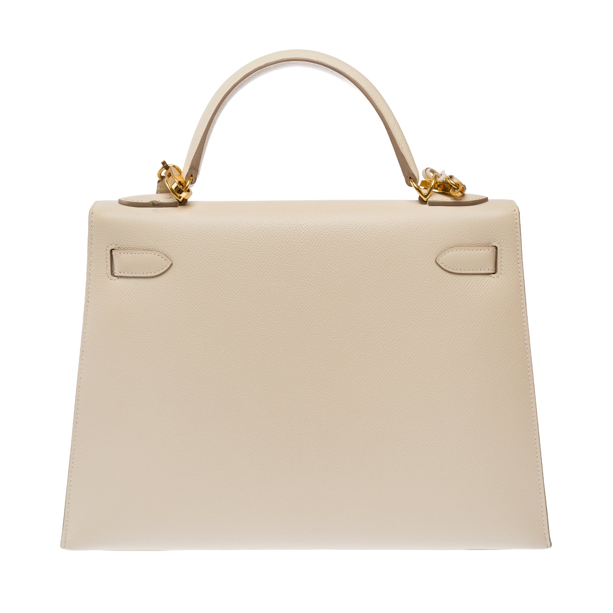 Sac HERMES Kelly 32 en Cuir Blanc - 103658