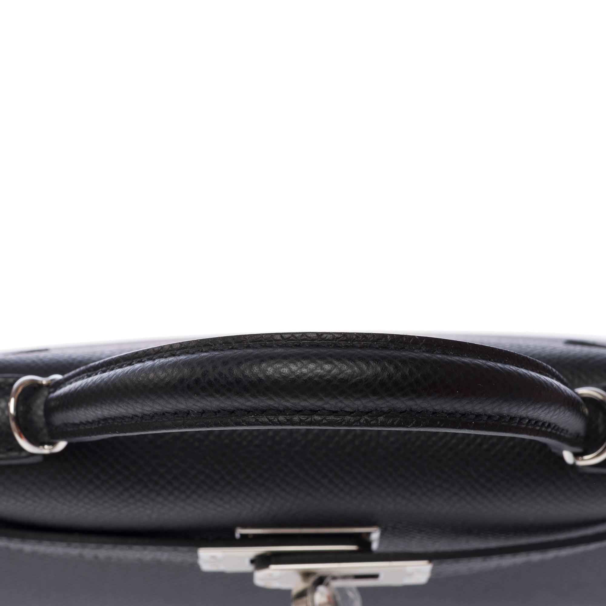 Sac HERMES Kelly Mini en Cuir Noir - 103660
