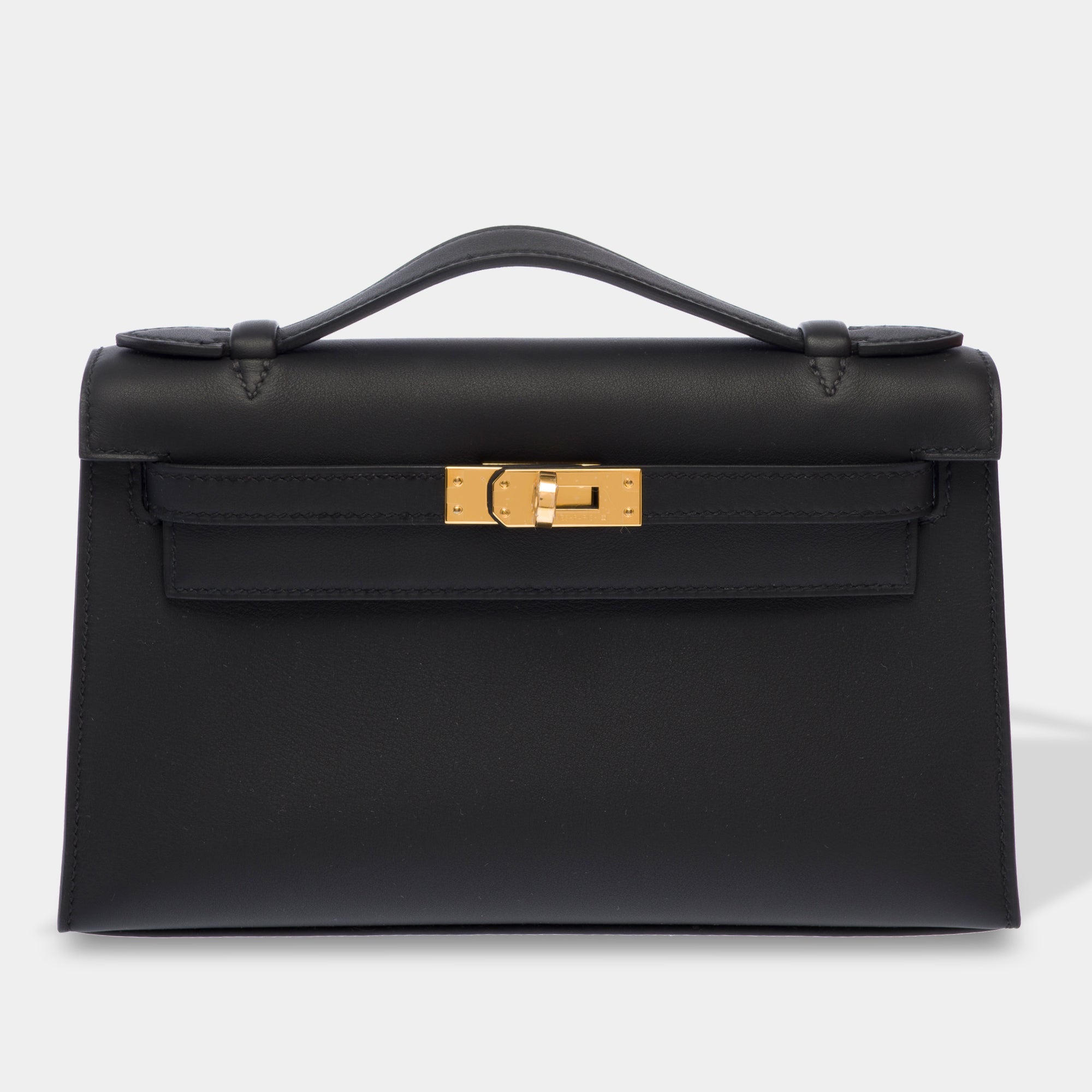 Sac HERMES Kelly Mini en Cuir Noir - 103661