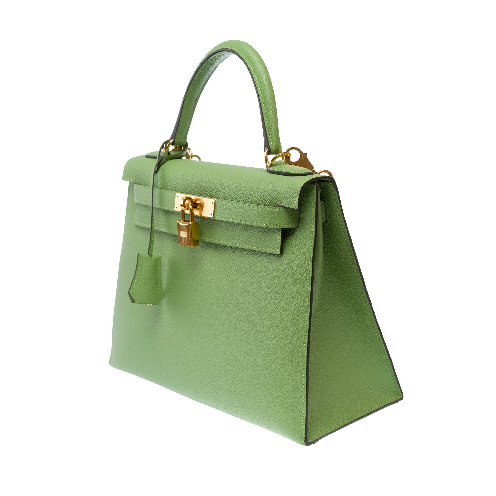 Sac HERMES Kelly 28 en Cuir Vert - 103667
