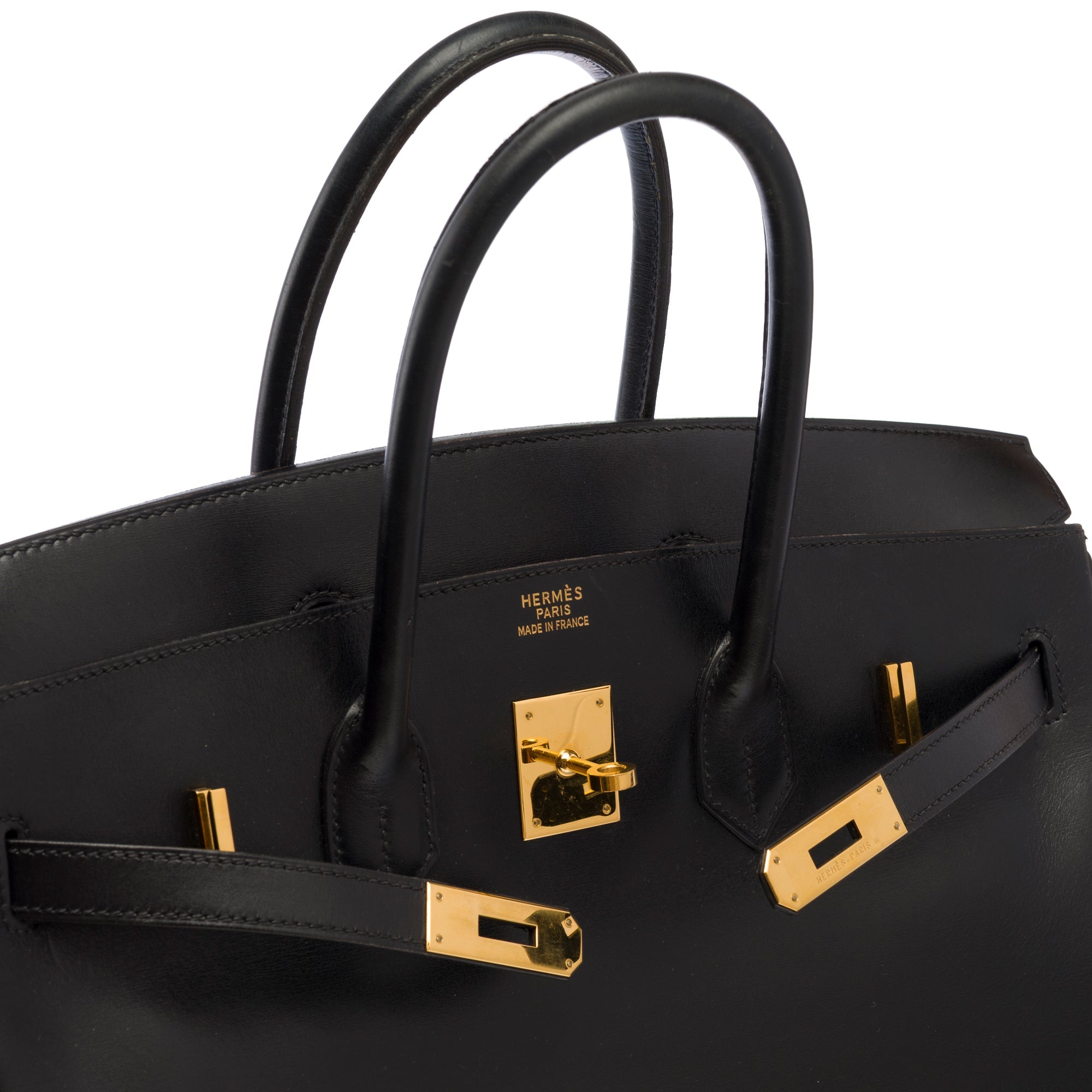 Sac HERMES Birkin 35 en Cuir Noir - 103674