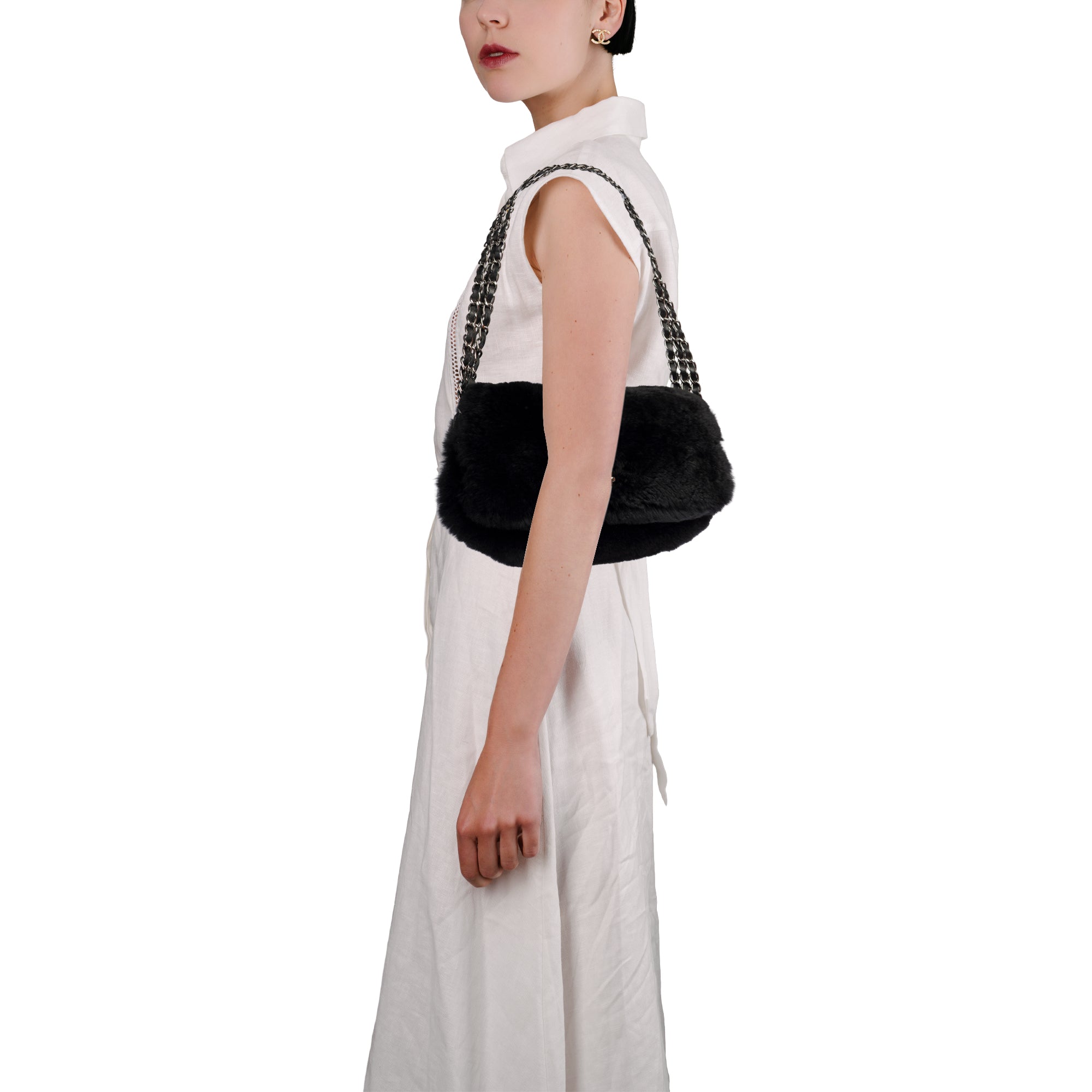 Sac CHANEL en Fourrure Noir - 103669