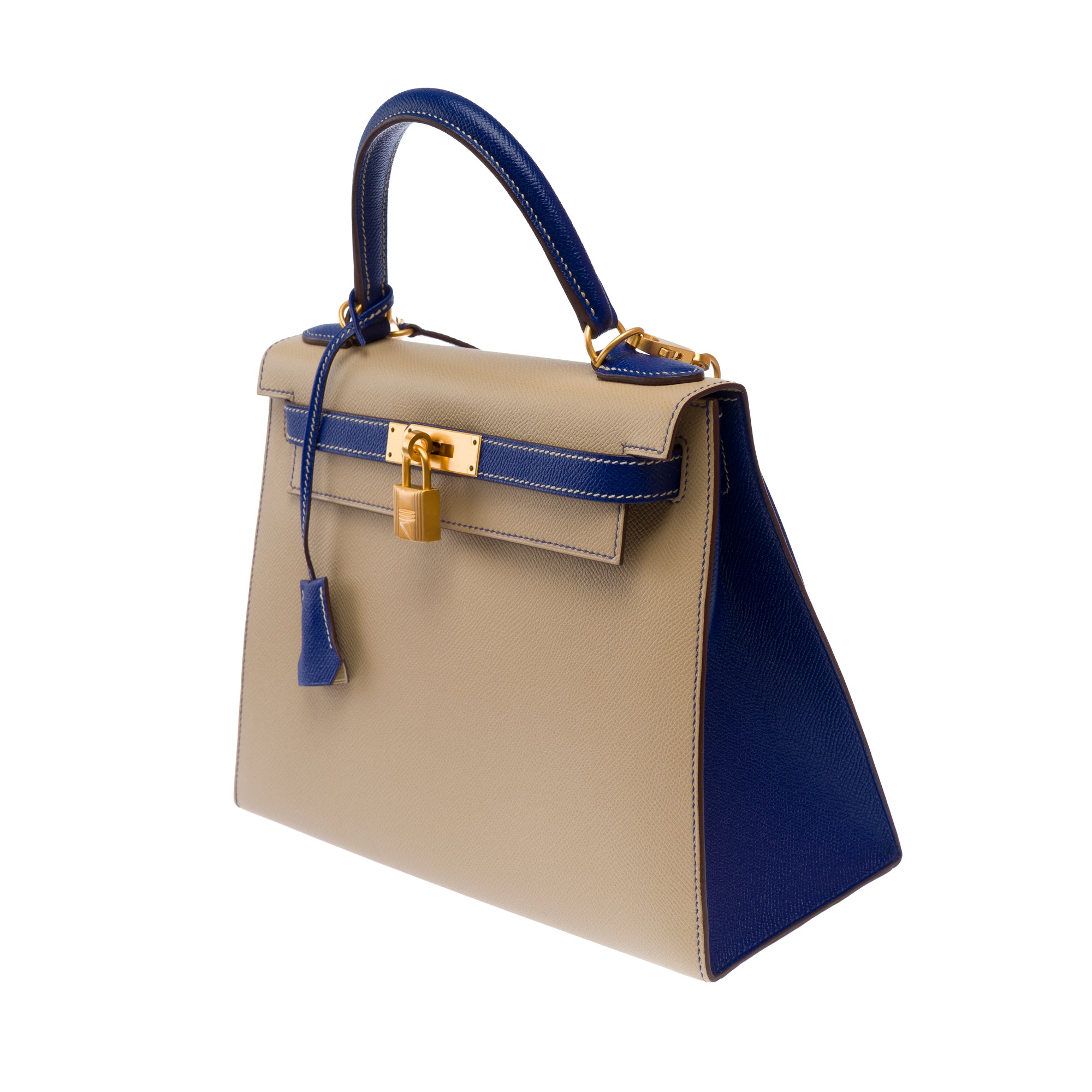 Sac HERMES Kelly 28 en Cuir Beige - 103679