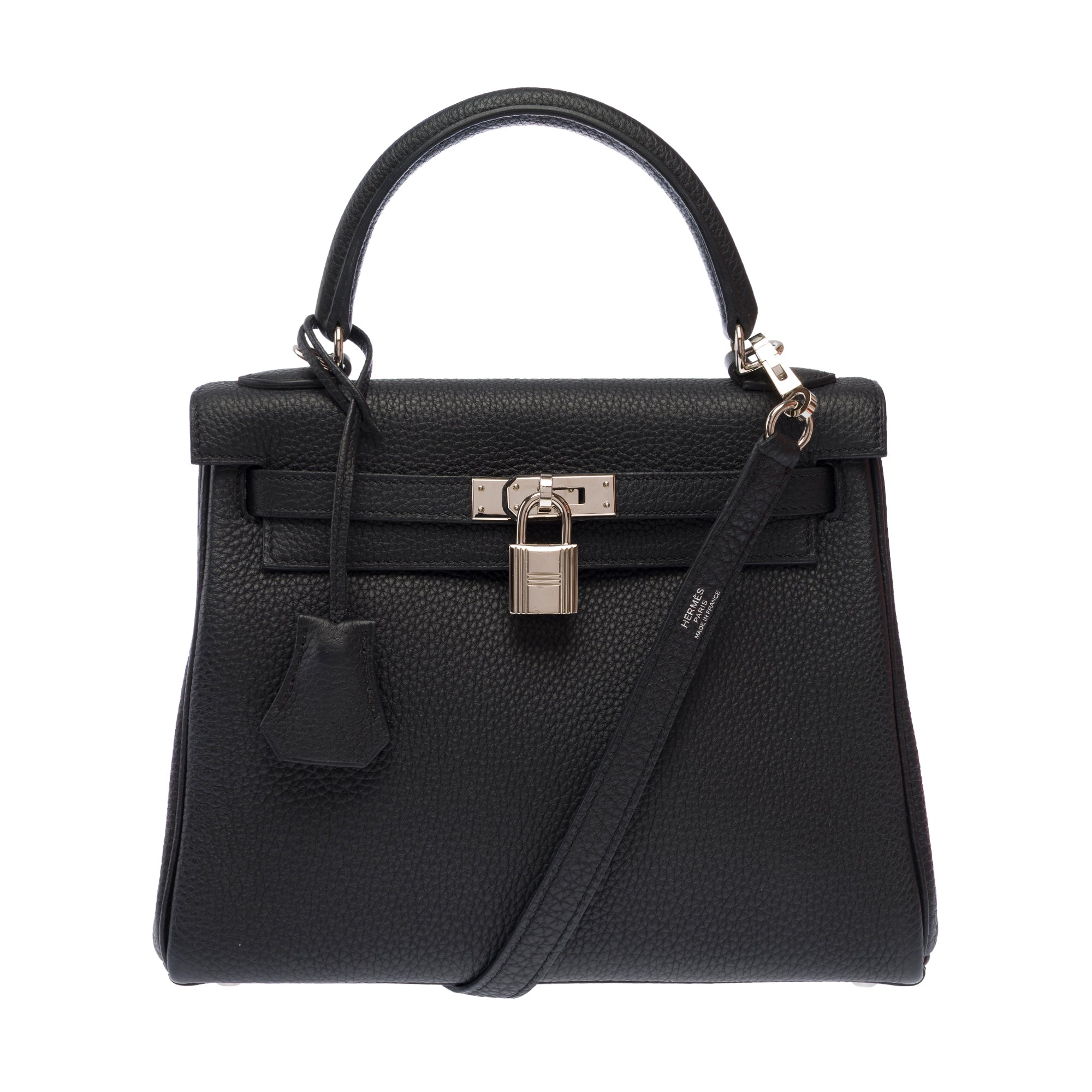 Sac HERMES Kelly 25 en Cuir Noir - 103681