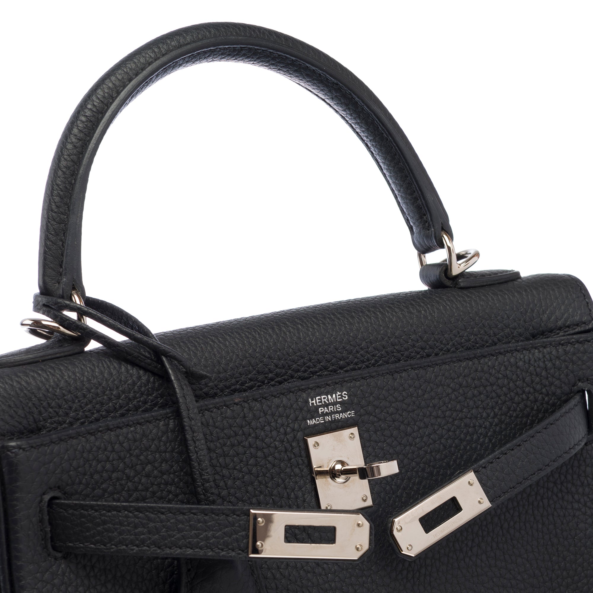 Sac HERMES Kelly 25 en Cuir Noir - 103681