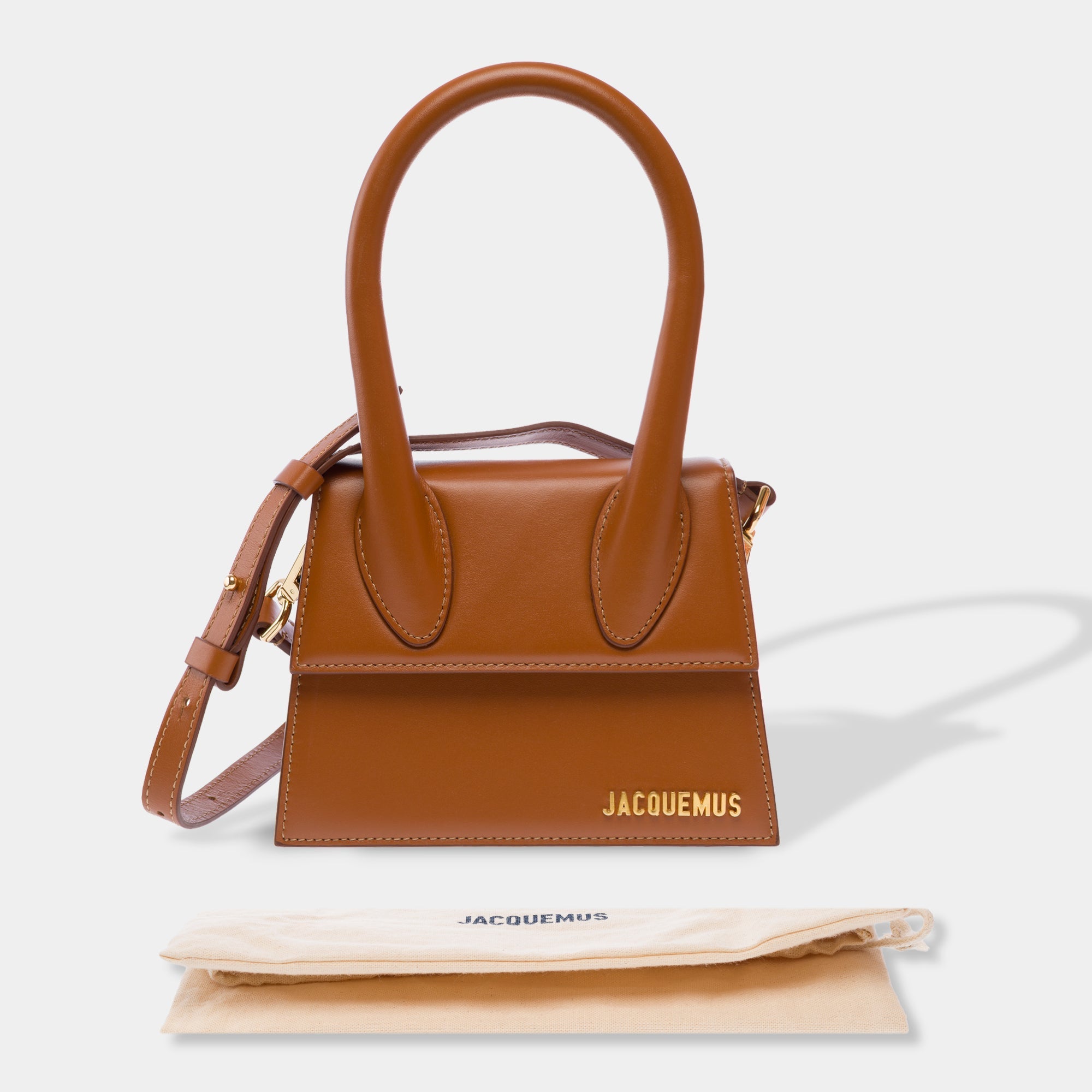 Sac JACQUEMUS Chiquito en Cuir Doré - 103663