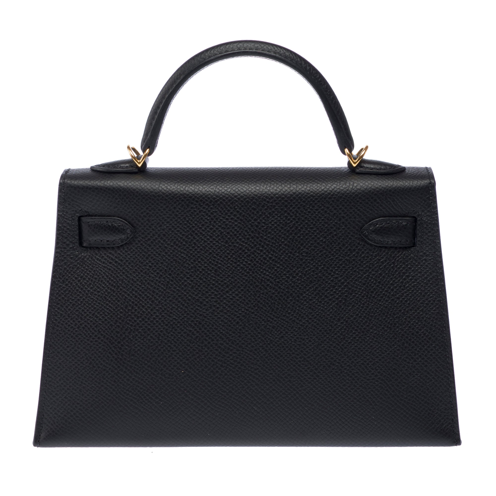 Sac HERMES Kelly Mini en Cuir Noir - 103688