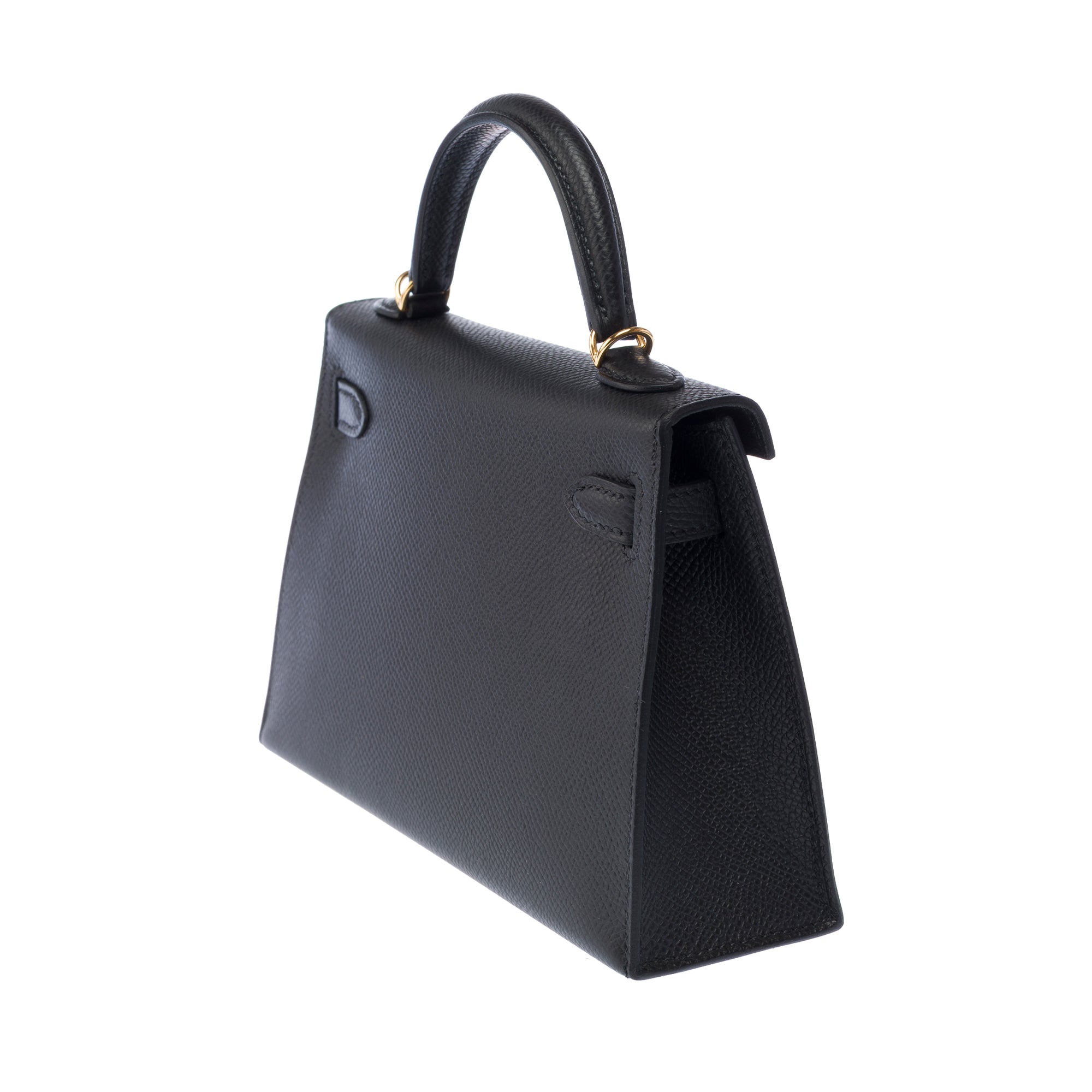 Sac HERMES Kelly Mini en Cuir Noir - 103688