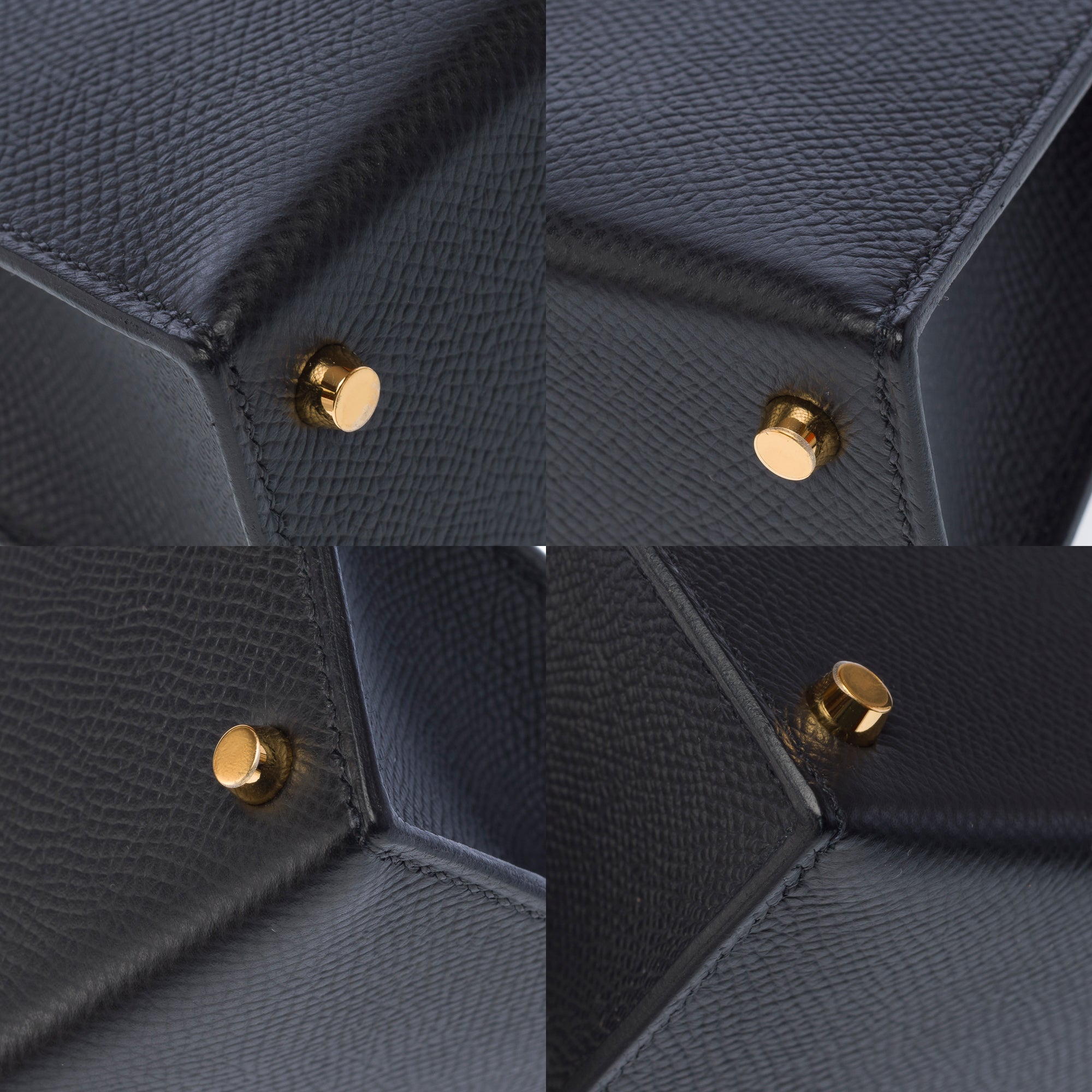 Sac HERMES Kelly Mini en Cuir Noir - 103688