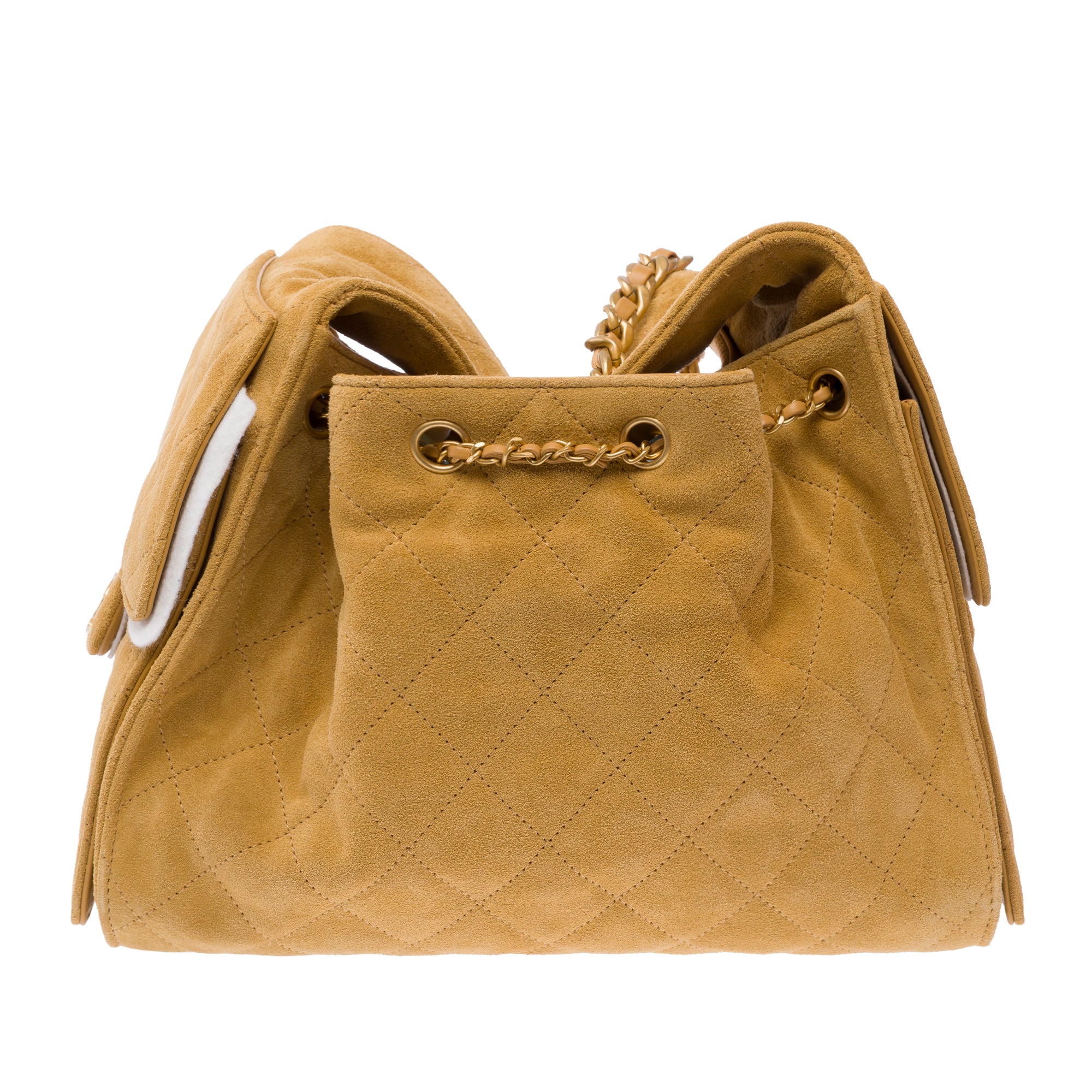 Sac CHANEL en Suède Beige - 103676