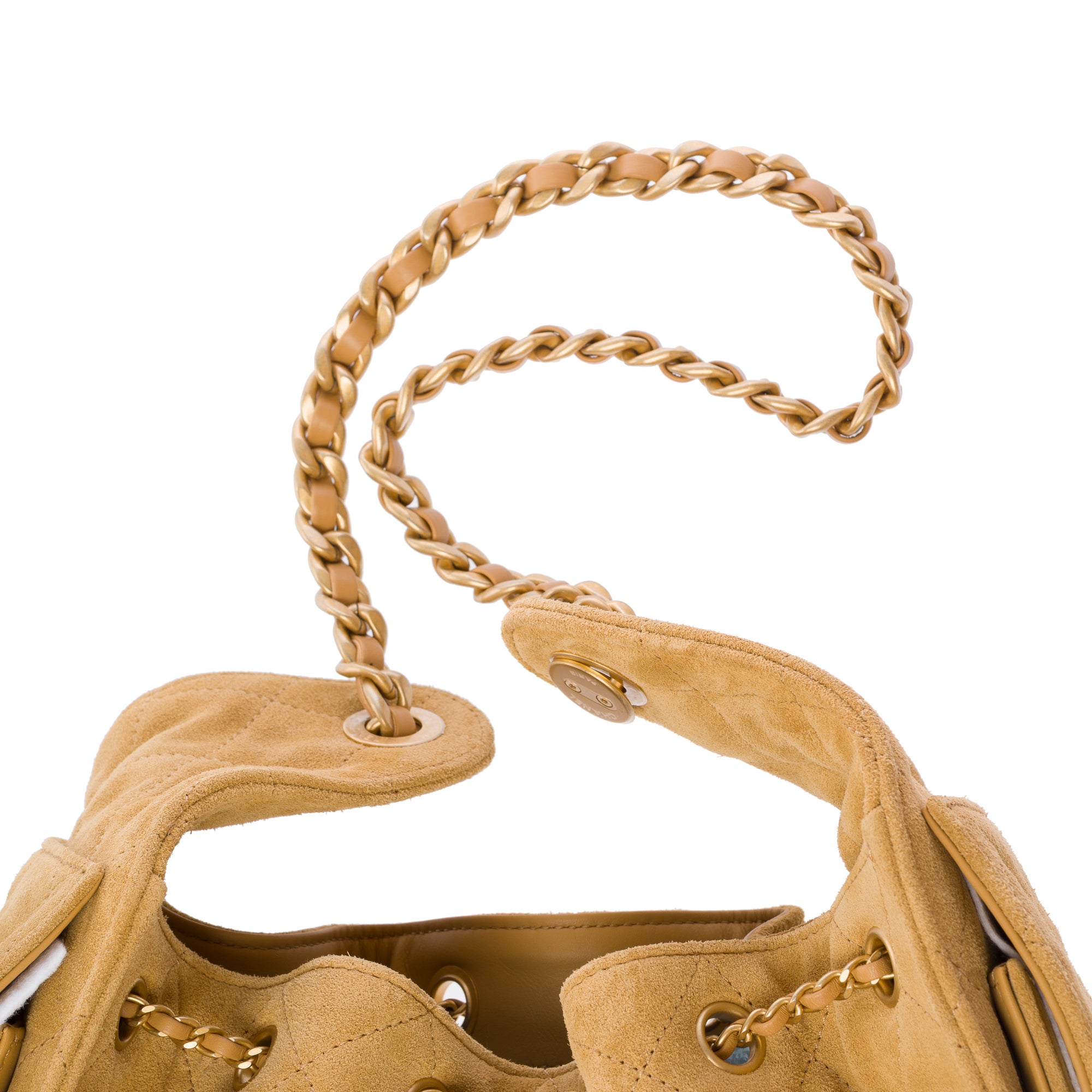 Sac CHANEL en Suède Beige - 103676