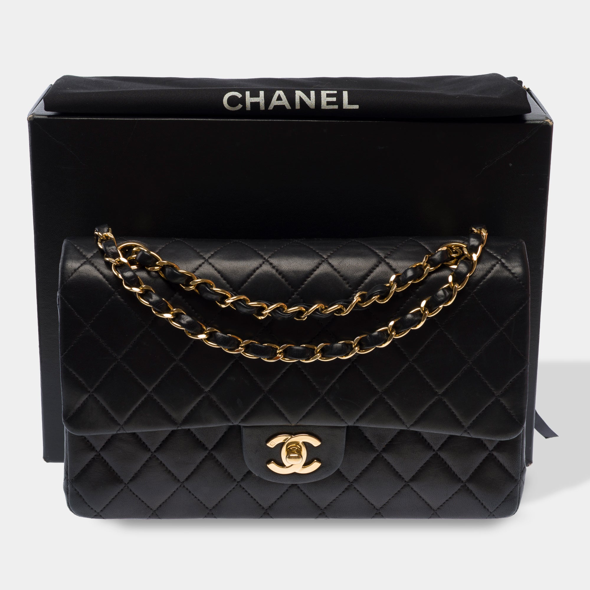 Sac CHANEL Timeless/Classique en Cuir Noir - 103680