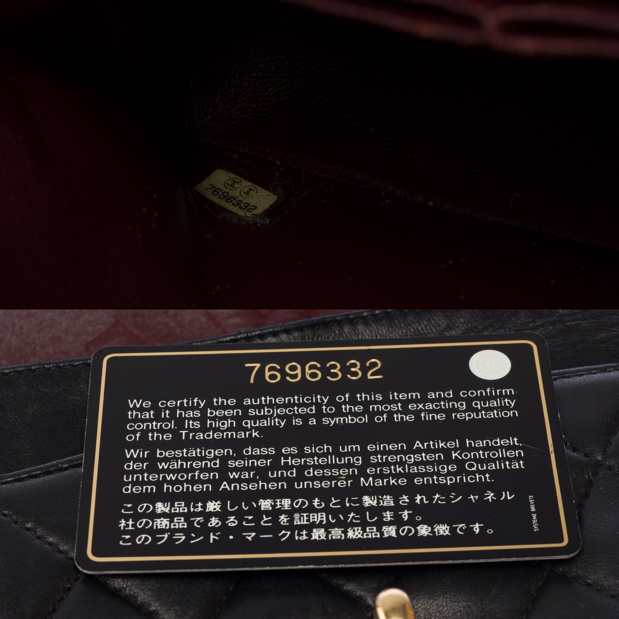 Sac CHANEL Timeless/Classique en Cuir Noir - 103680